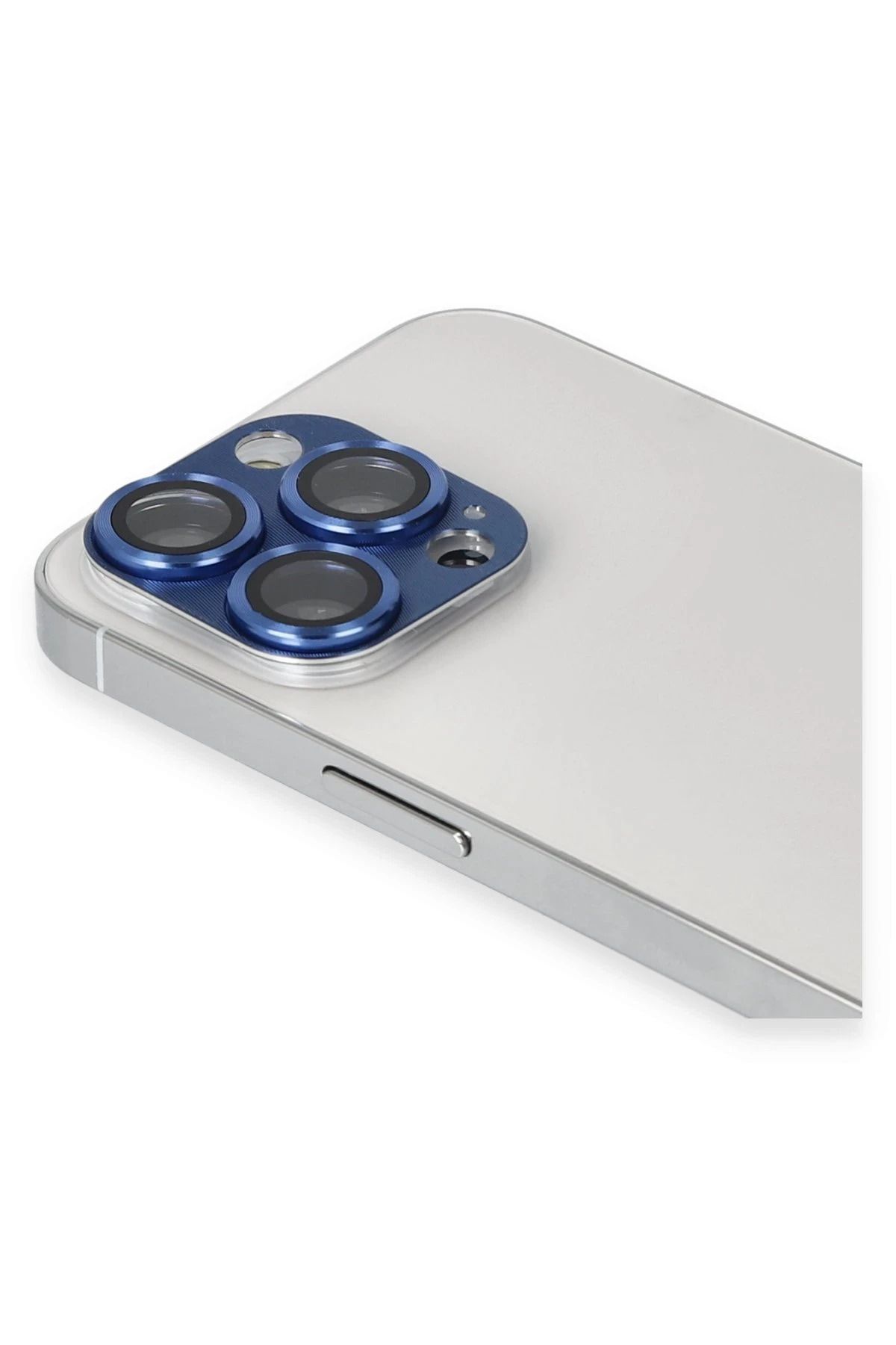 NewFace iPhone 13 Pro Max Uyumlu Pers Alüminyum Kamera Lens - Lacivert ALMLA