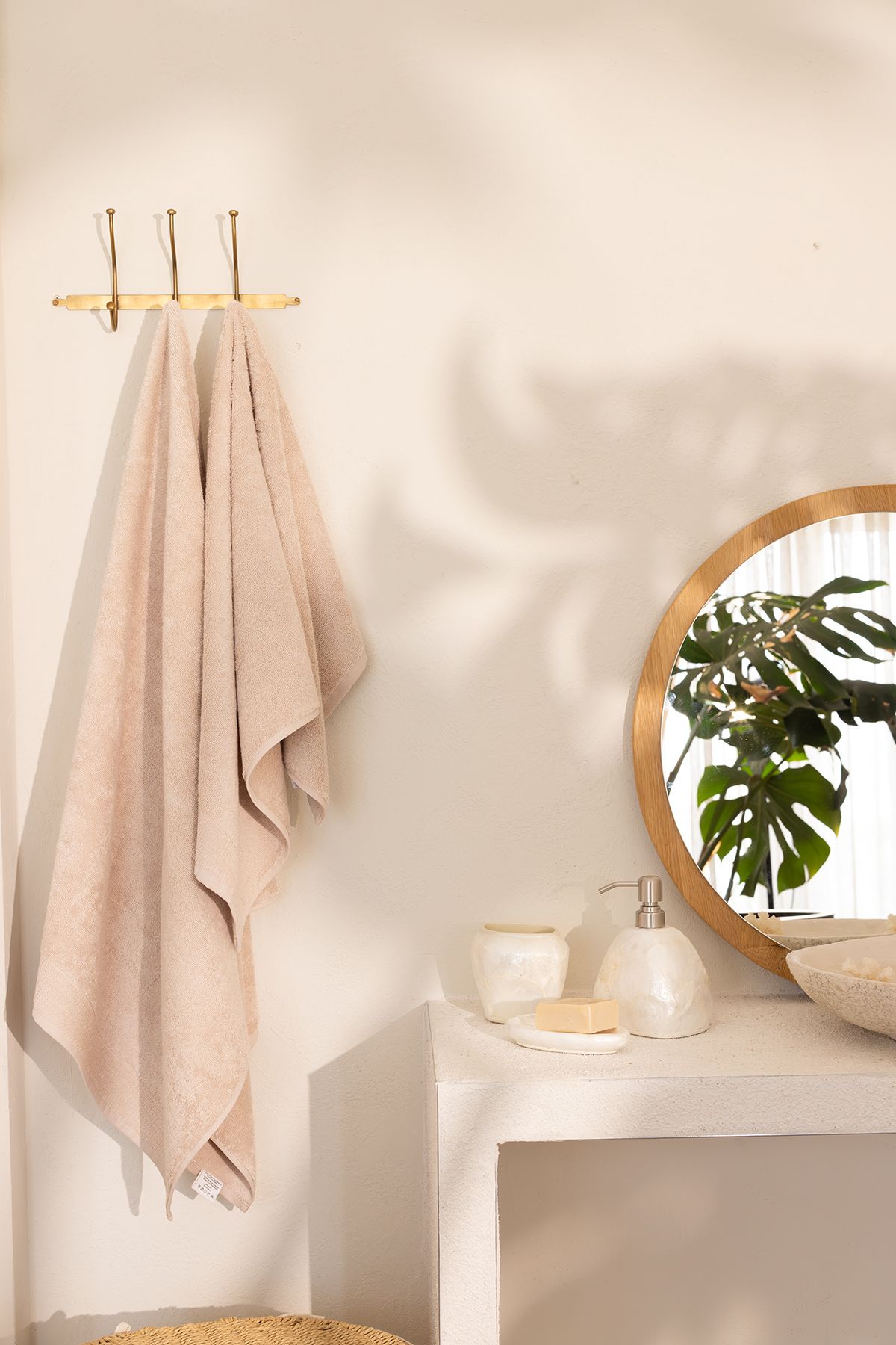 İrya 3 Parça Banyo Aksesuar Seti Ekru