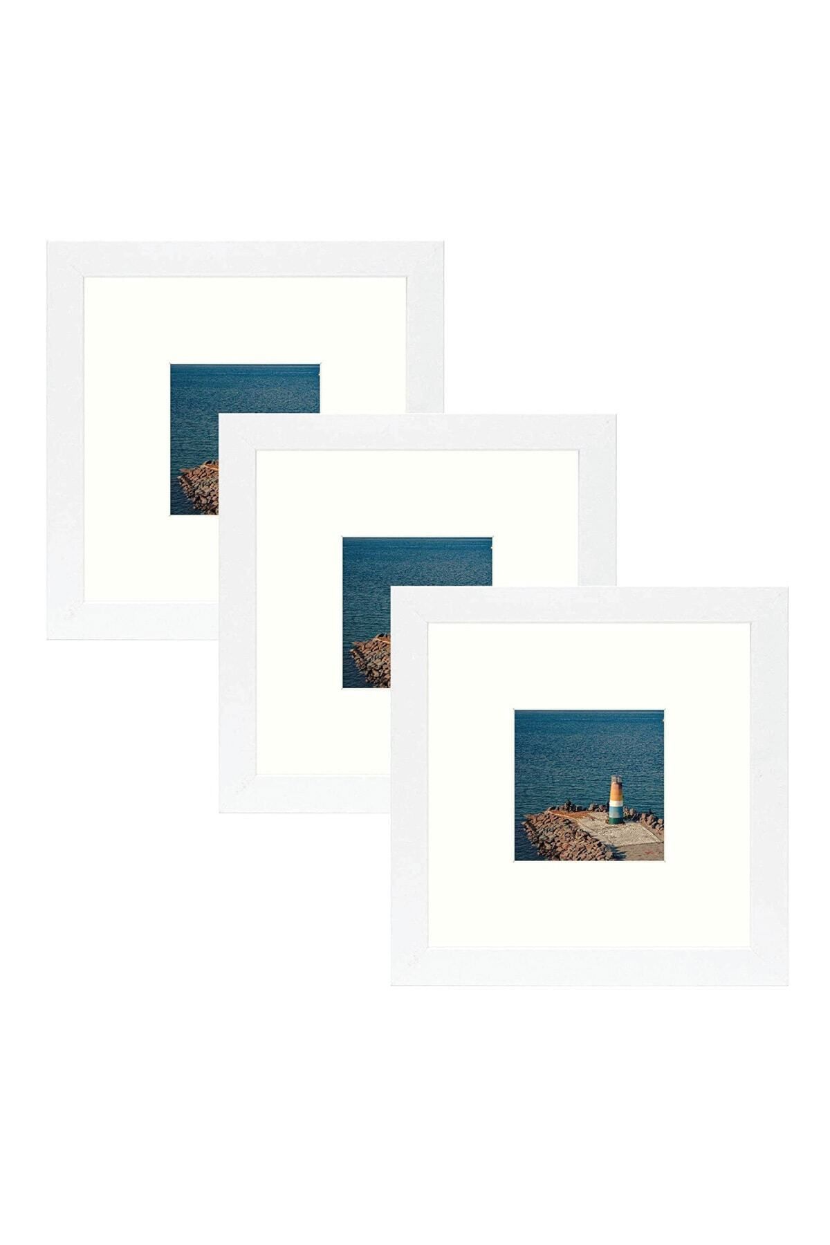 AS TİCARET 10x10 3 Adet Beyaz Çerçeve