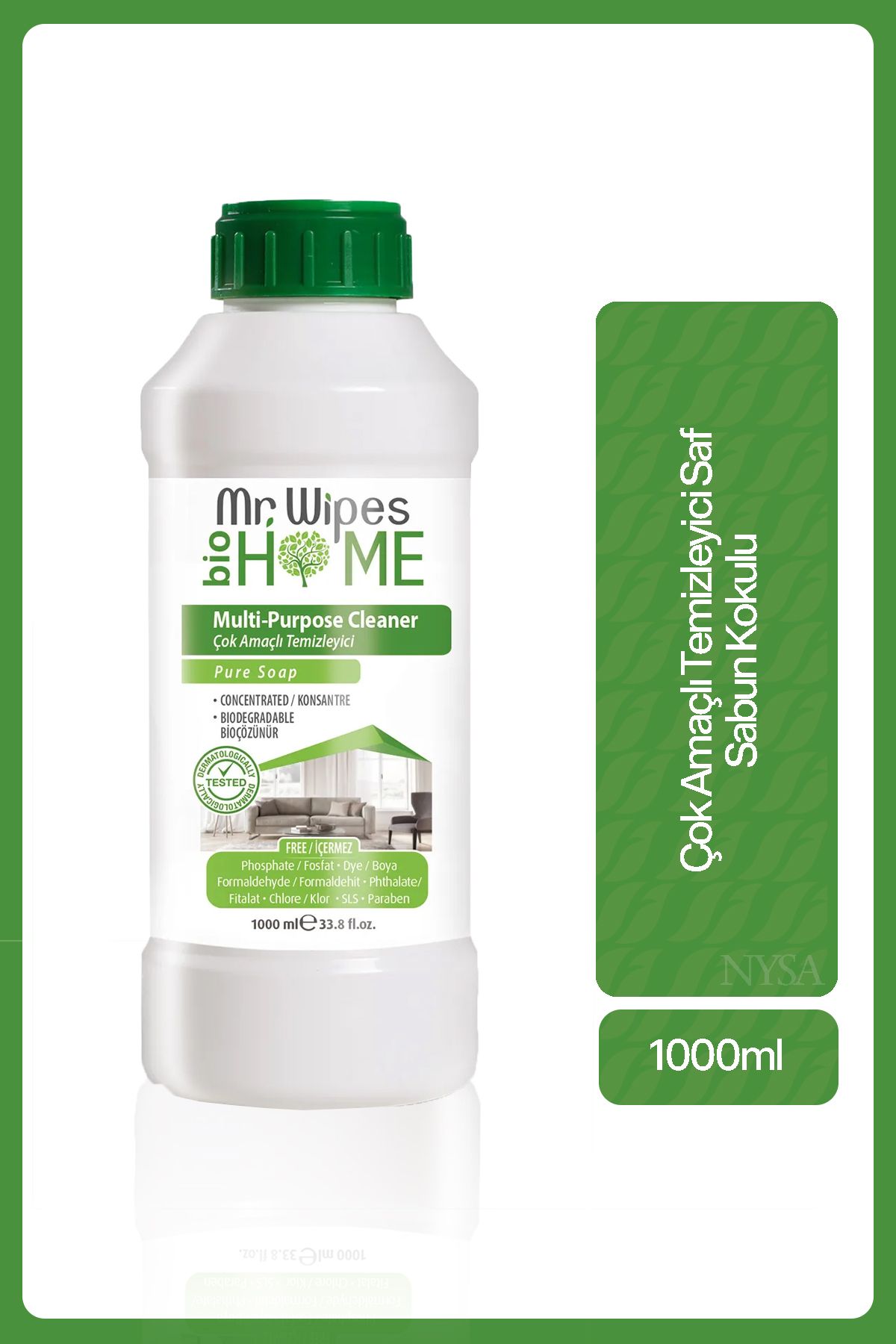 Farmasi Mr.wipes Bio Home Konsantre Çok Amaçlı Temizleyici Saf Sabun Kokulu 1000ml