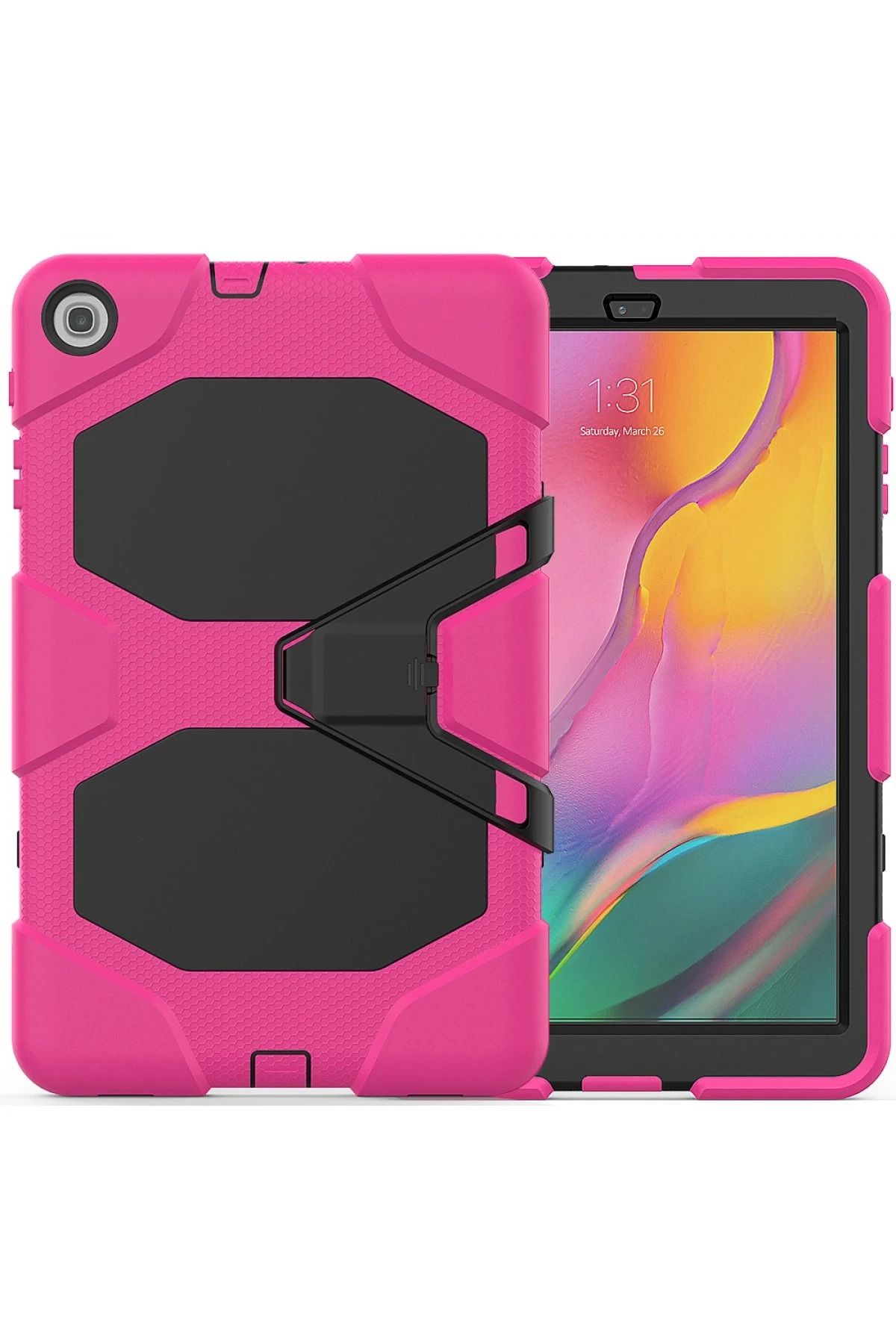 NewFace Samsung Galaxy T510 Tab A 10.1 Kılıf Griffin Tablet Kapak - Pembe JOJUA