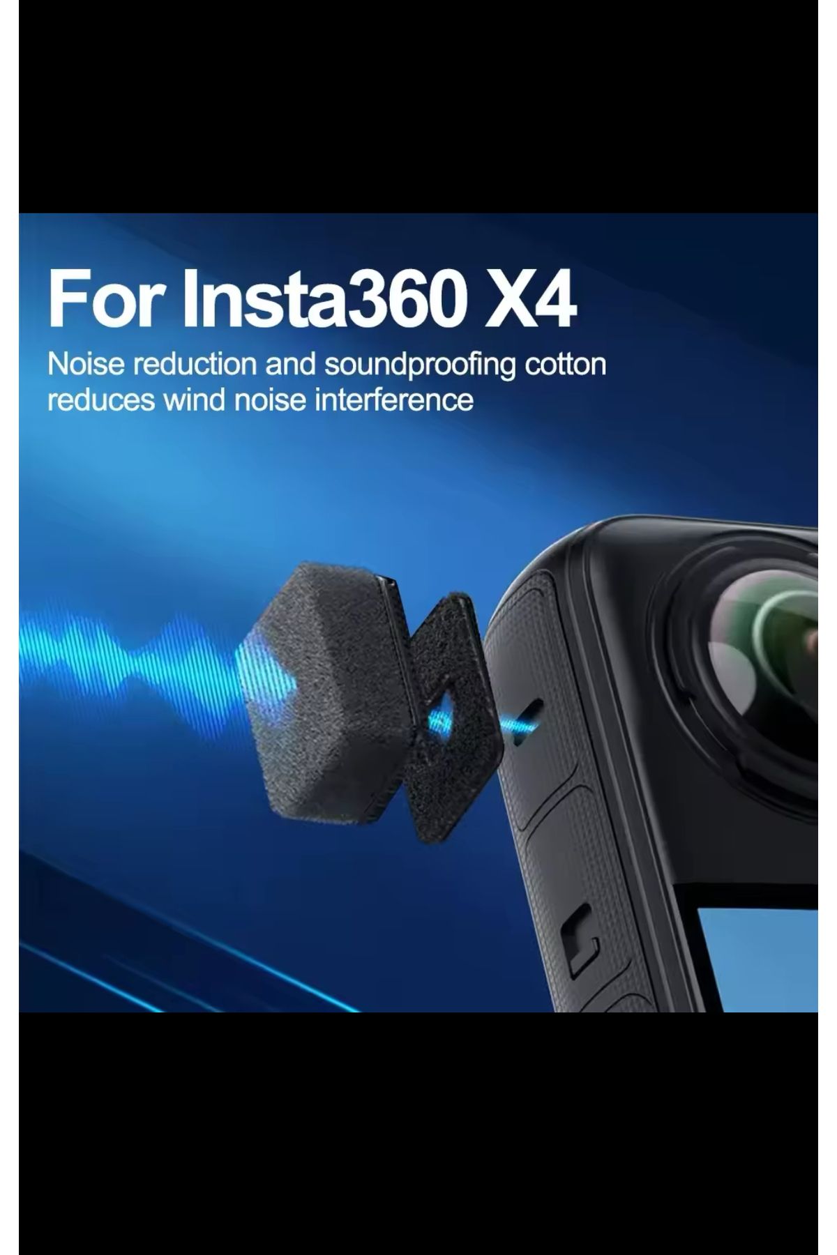 Lambbos İnsta360 x4 Rüzgar Sesi Engelleyici Mic Muff