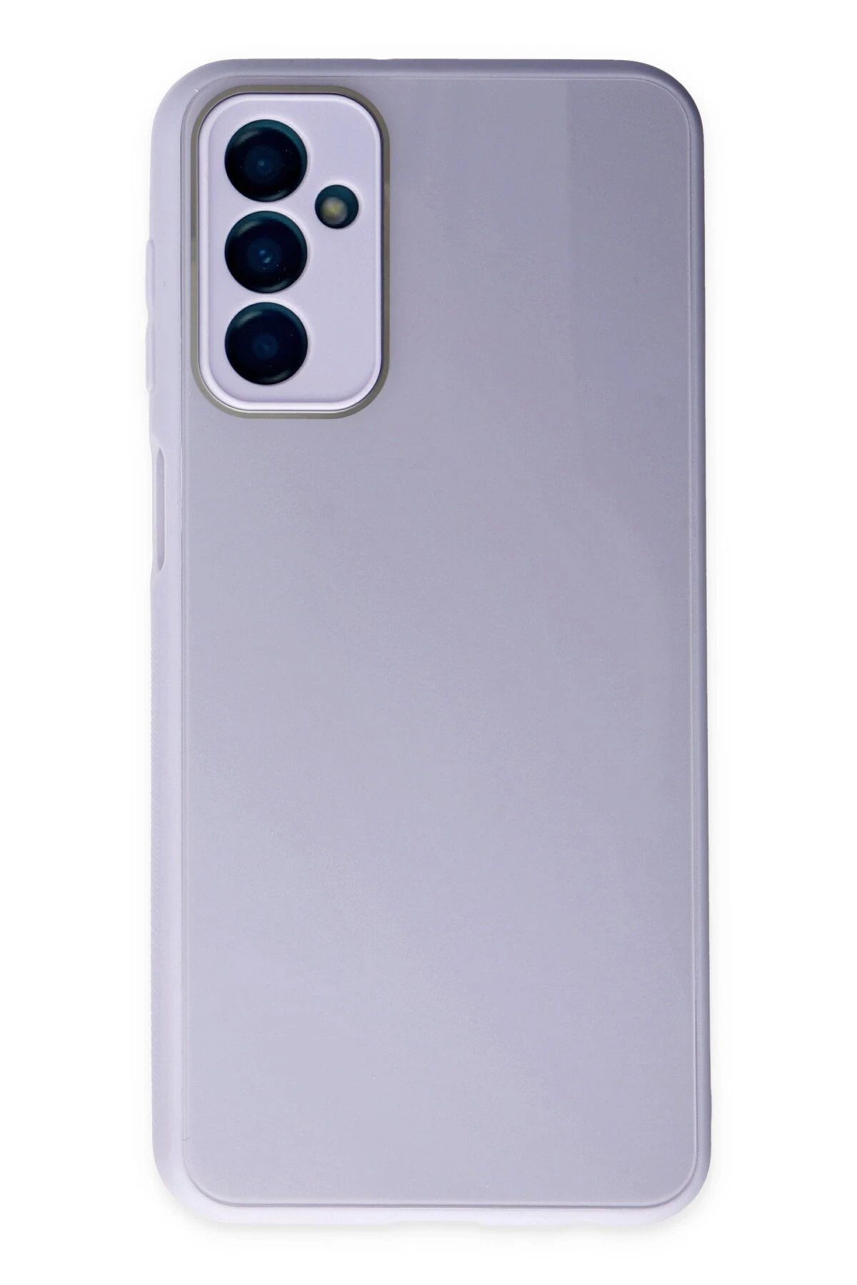 NewFace Samsung Galaxy M23 Kılıf Glass Kapak - Lila NRMSA