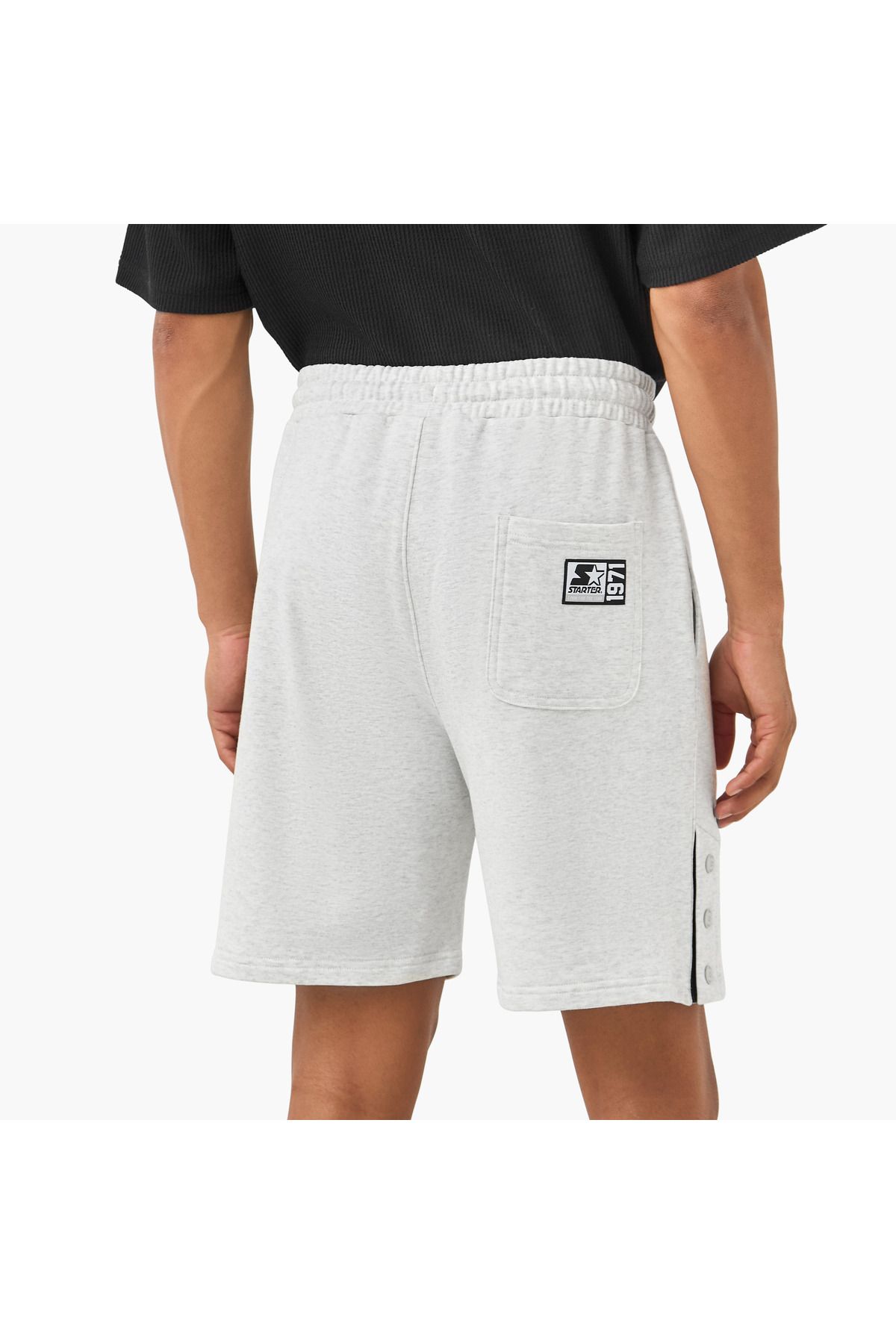 Starter-Starter Button Detail Shorts with Drawstring Closure and Pockets 3
