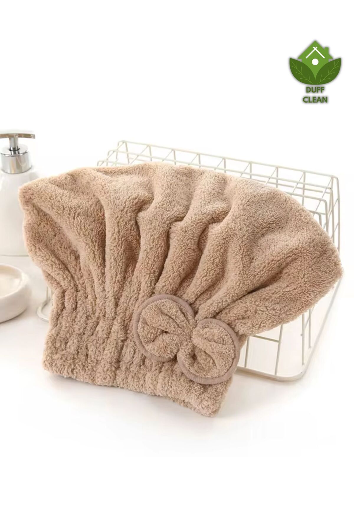 DUFF CLEAN Saç Kurutma Bonesi Kafa Havlusu Duş Bonesi Islak Saç Kurulama Bonesi Mikrofiber Tüm Saçlara Uyumlu