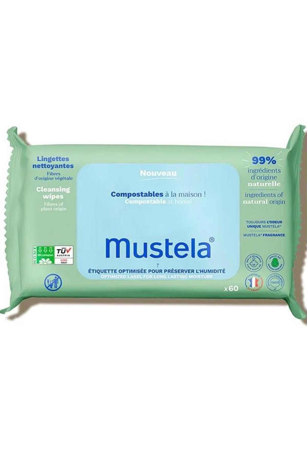 Mustela Kompost Edilebilir Islak Mendil 60'lı
