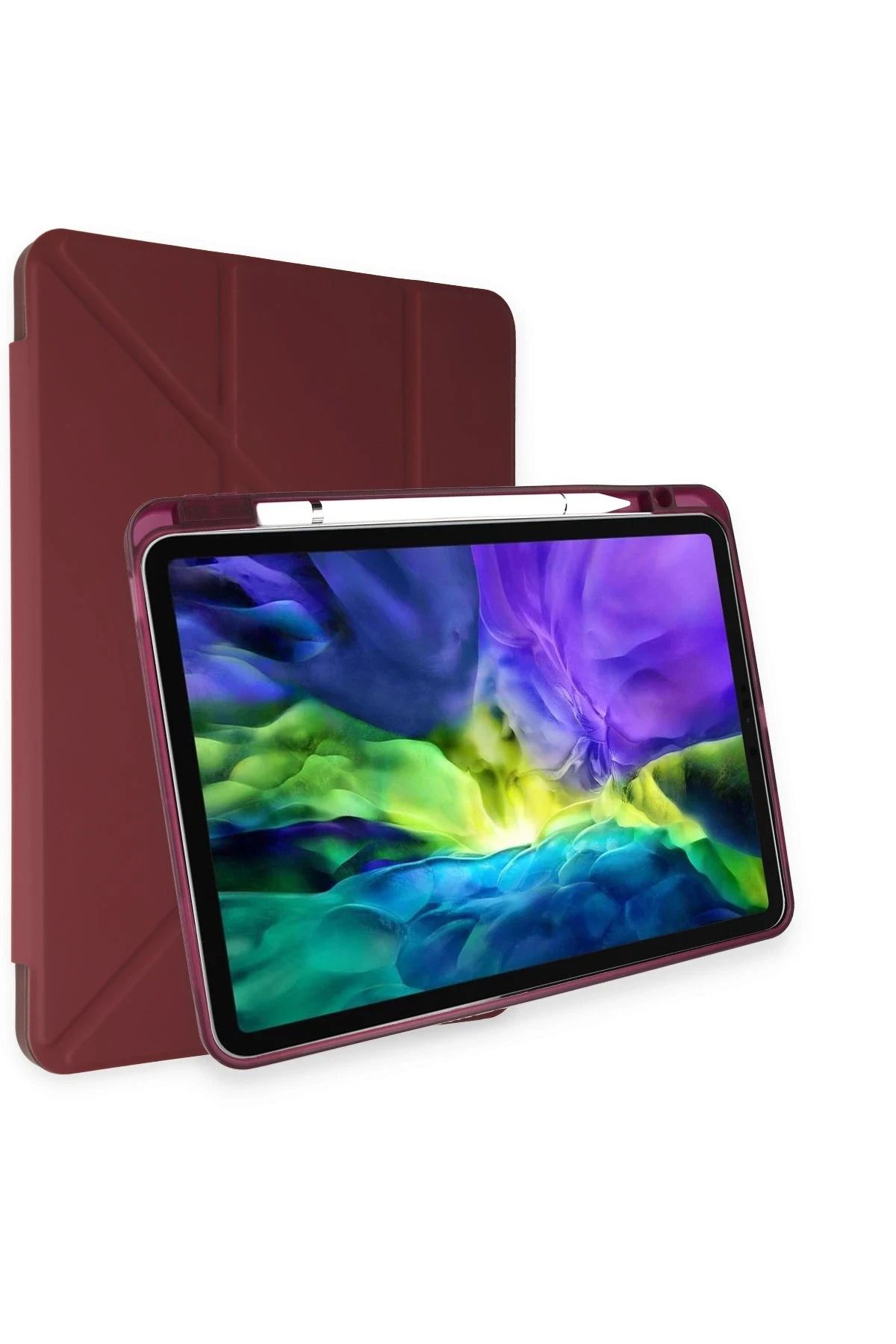 NewFace iPad Pro 11 (2018) Kılıf Kalemlikli Mars Tablet Kılıfı - Mor INSLM