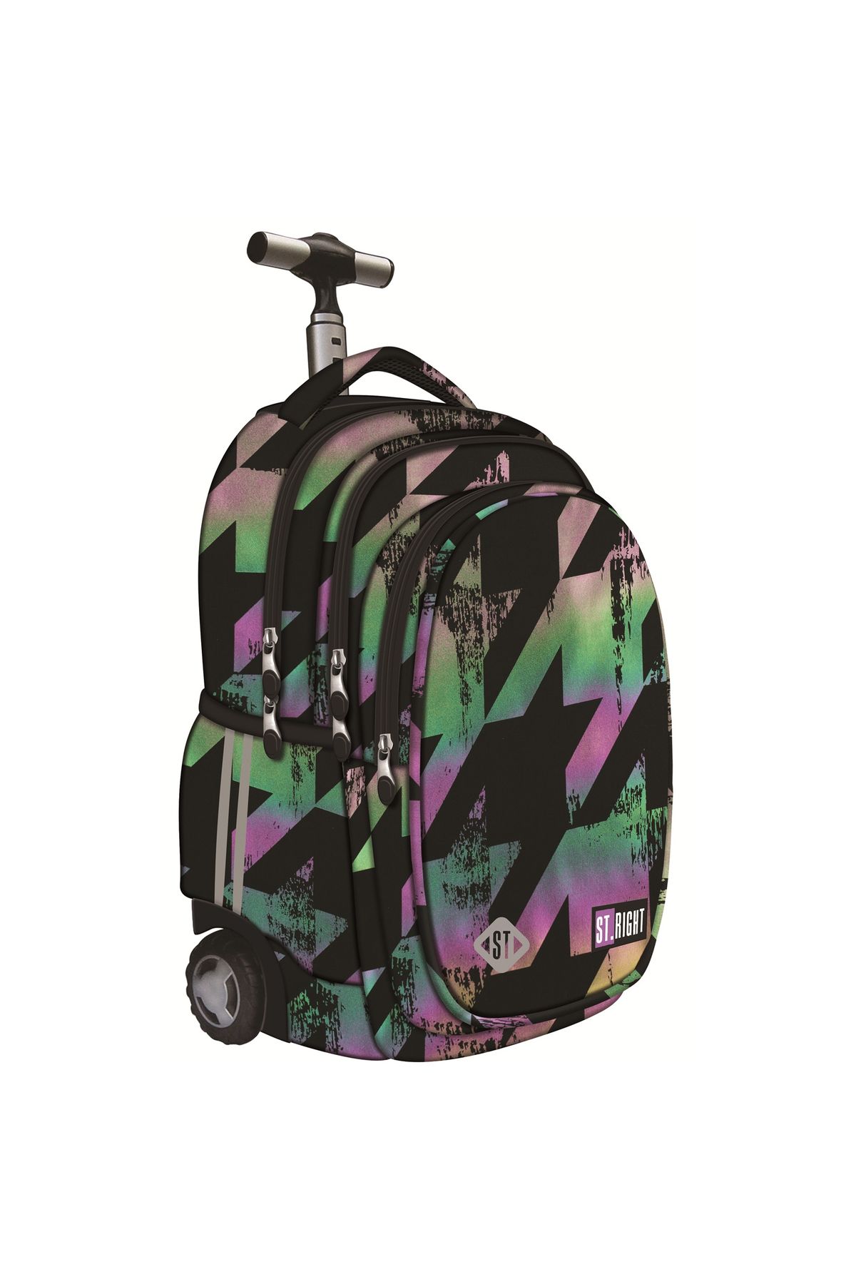 ST Right Ghiozdan Troler St.right, Colectia Holo Impression, Tb01, Roti Silicon, 44x32x25 Cm Unisex - One Size