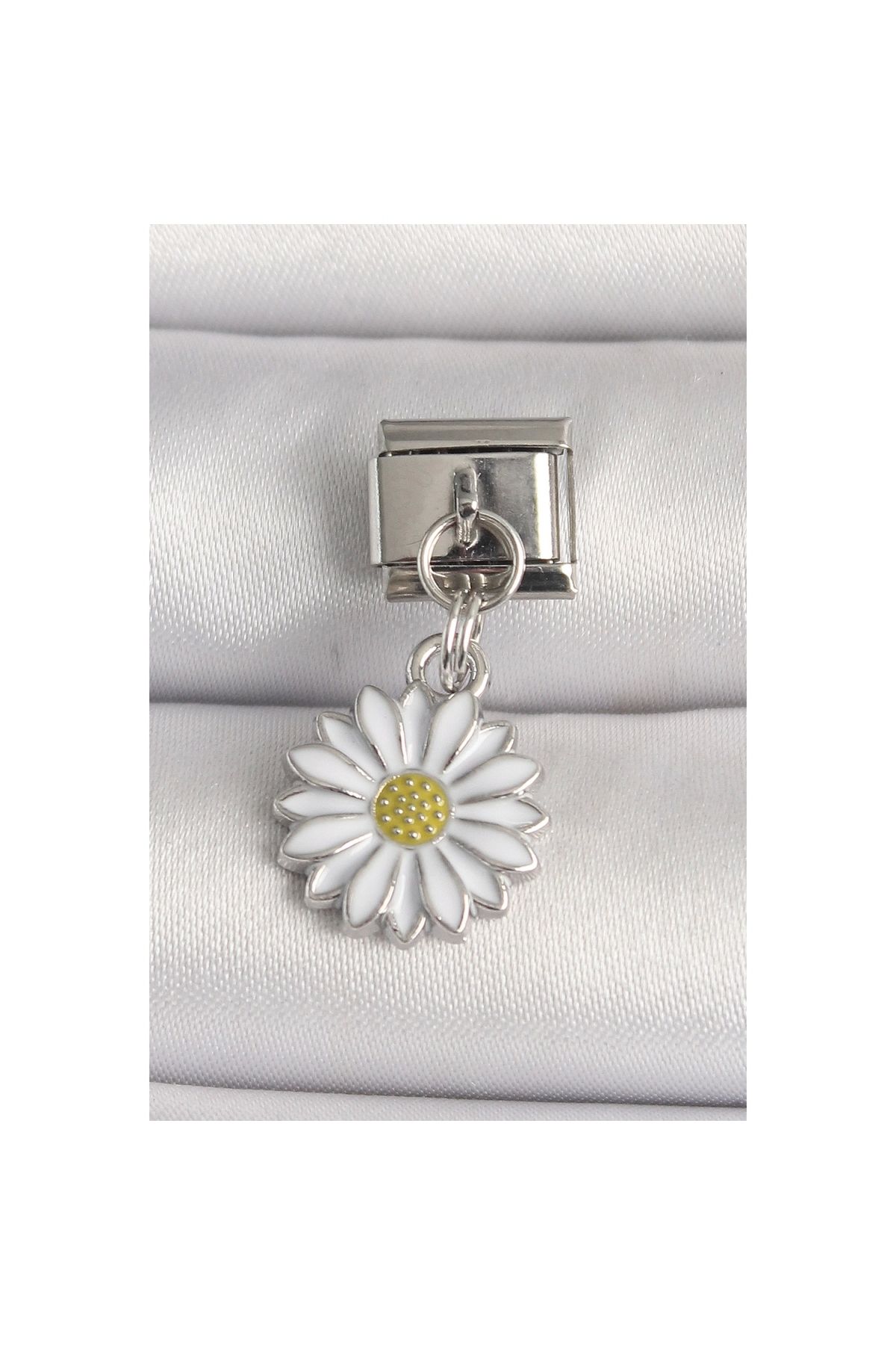 Marsilyan 316L Çelik Gümüş Renk Papatya Model Nomination Charm - TJ-BC1212