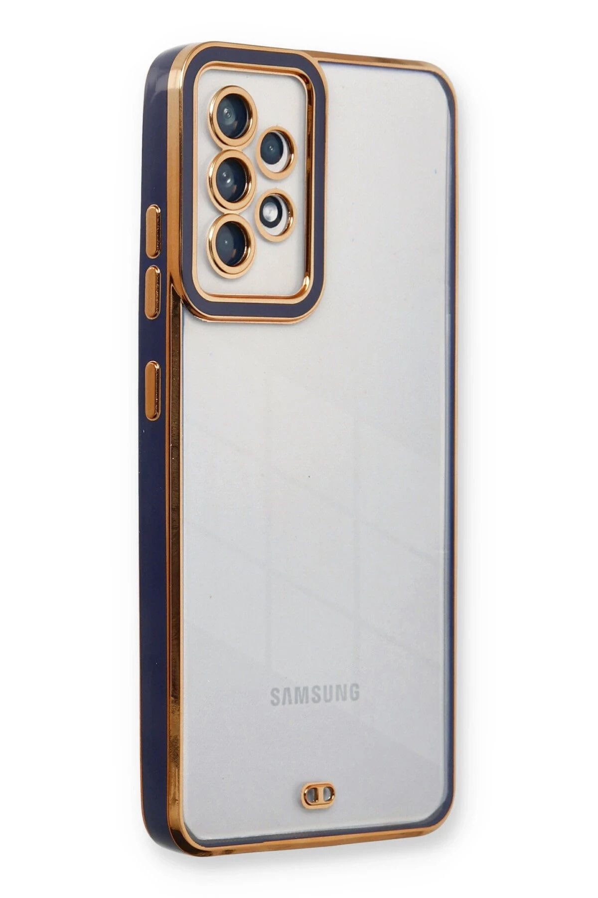 NewFace Samsung Galaxy A23 4G Kılıf Liva Lens Silikon - Mavi BSTMY