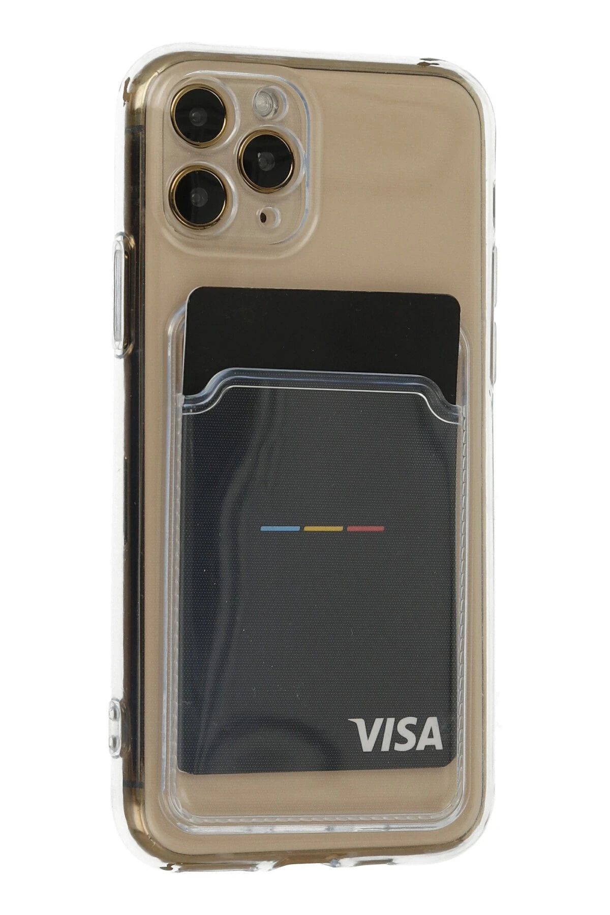NewFace iPhone 11 Pro Kılıf Kart Şeffaf Silikon - Şeffaf NRMSA