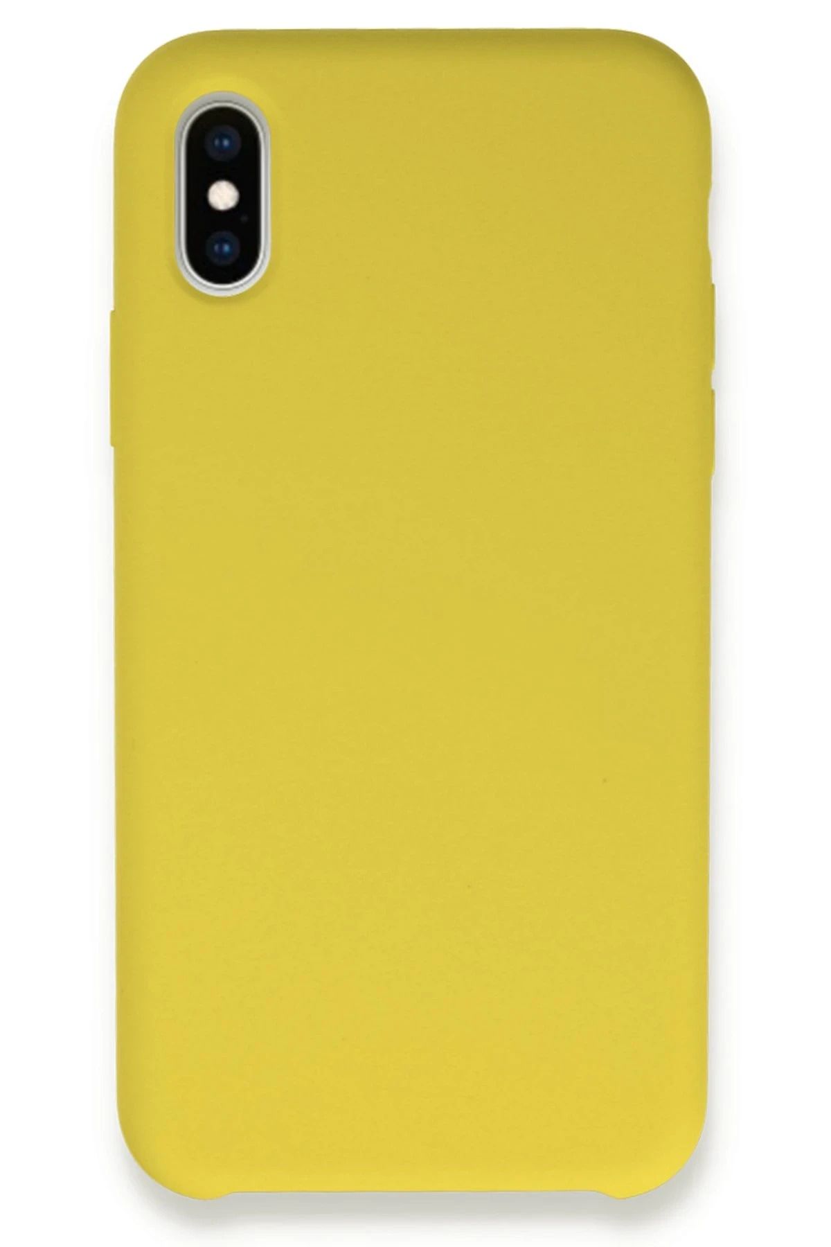 NewFace iPhone X Kılıf Lansman Legant Silikon - Sarı BSTMY