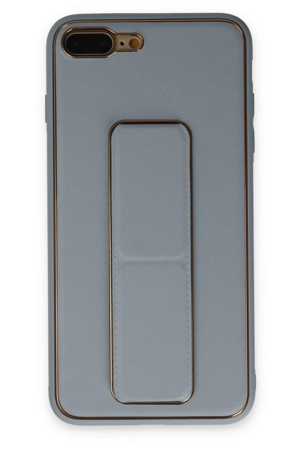 NewFace iPhone 7 Plus Kılıf Coco Deri Standlı Kapak - Sky Blue NRMSA