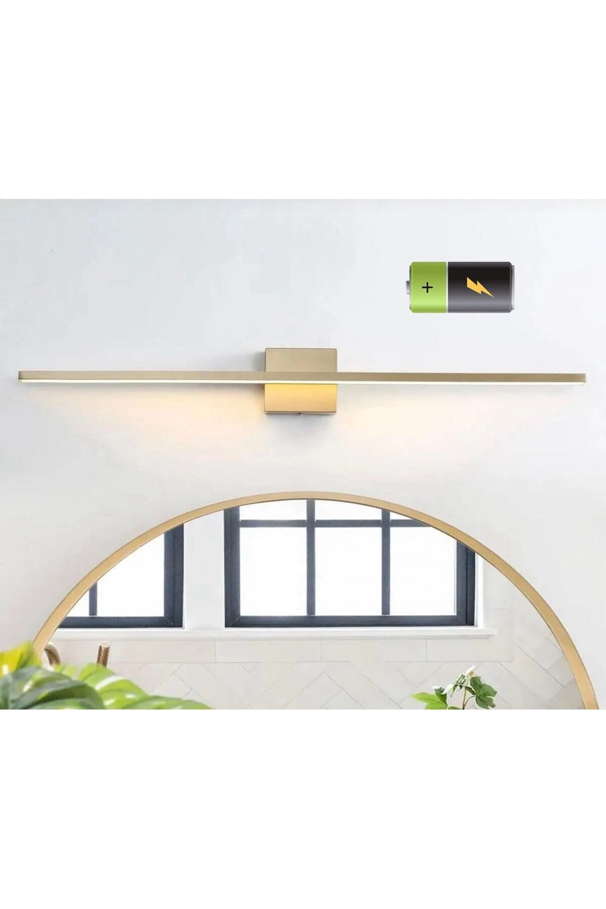 Betül Home Design Modern Dekoratif PİLLİ Kare Led Duvar Aplik Eskitme