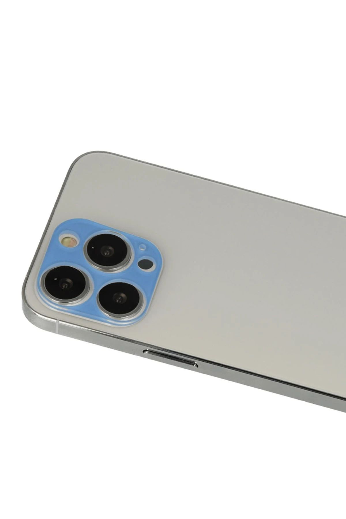 NewFace iPhone 12 Pro Max Rainbow Kamera Lens Koruma Cam - Mavi DRSTR