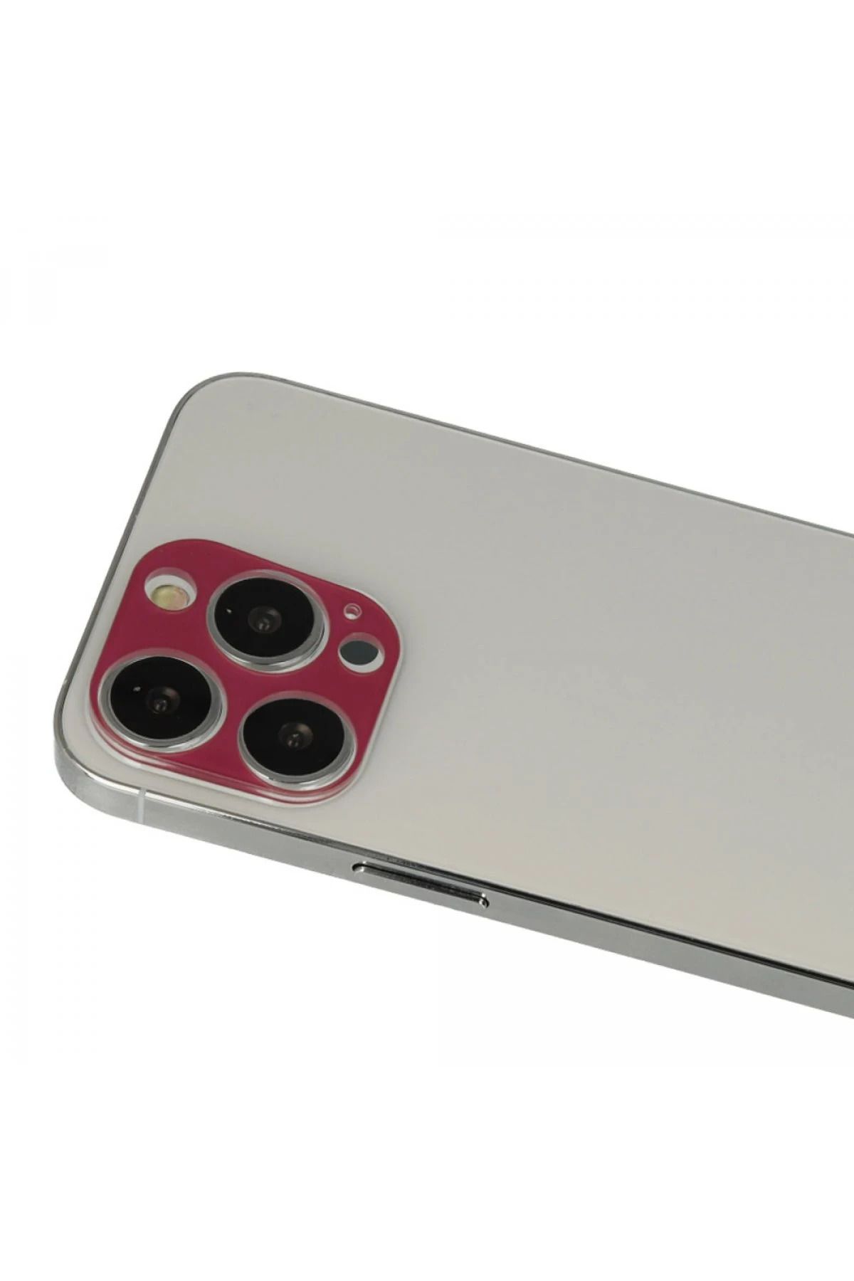 NewFace iPhone 13 Pro Max Uyumlu Rainbow Kamera Lens Koruma Cam - Koyu Kırmızı ALMLA