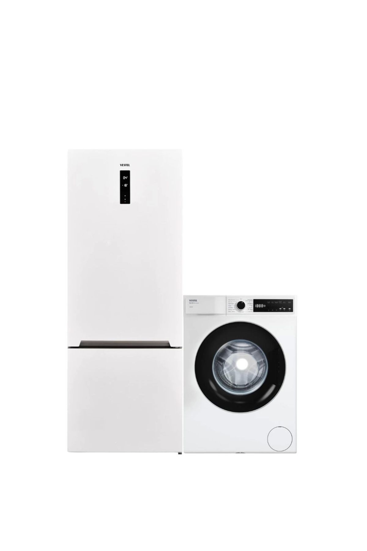 Vestel 2'li Beyaz Eşya Seti (CMI 76301 Çamaşır + NFK52112 E Buzdolabı)