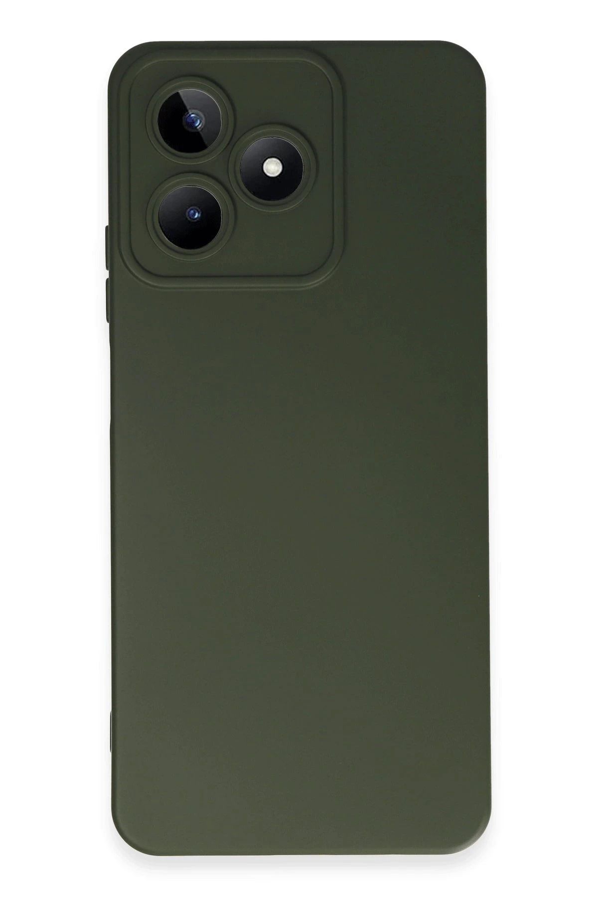 NewFace Realme C53 Kılıf Nano içi Kadife Silikon - Koyu Yeşil JOJUA