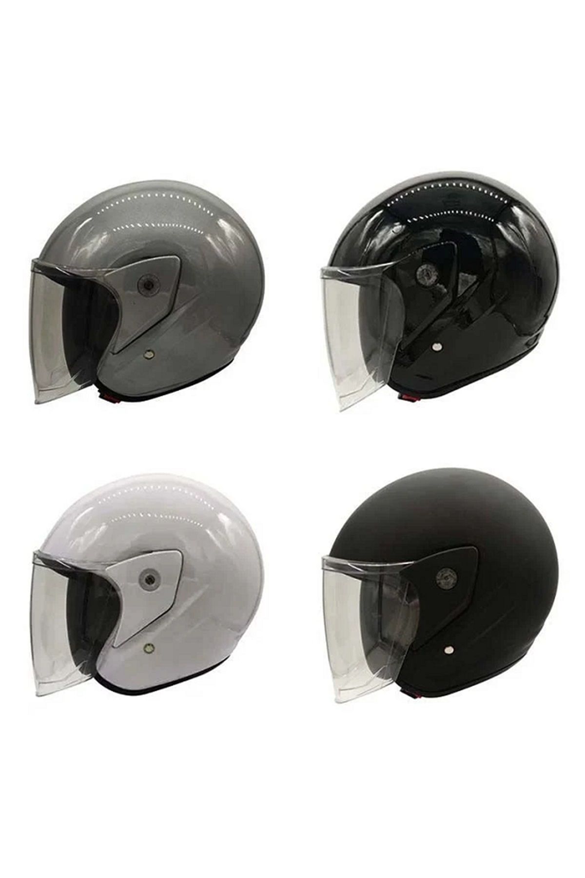 ultramotor İthal Yarım Yazlık Kask Yüksek Kalite Standart Beden Mat Siyah