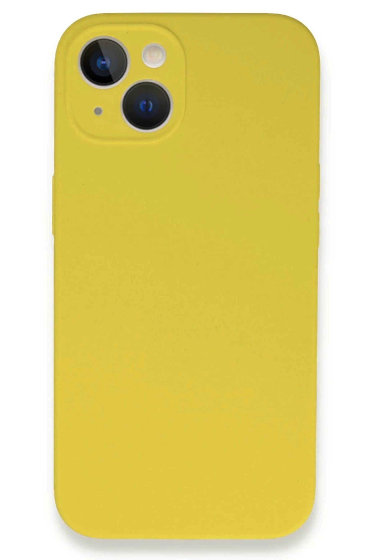 NewFace iPhone 13 Mini Kılıf Lansman Legant Silikon - Sarı HNZRN