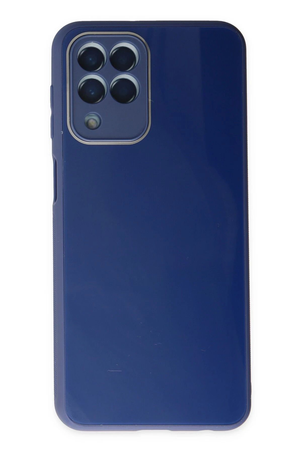 NewFace Samsung Galaxy M33 Kılıf Glass Kapak - Lacivert BSTMY