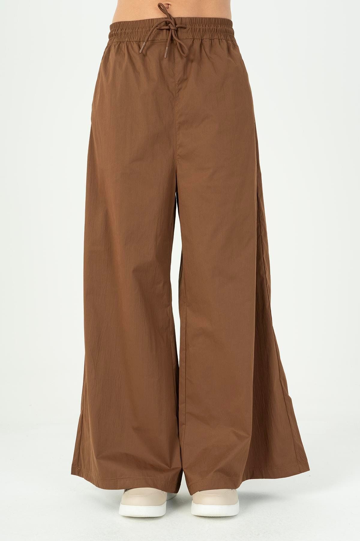 MARATON Comfort Kadın Bol Paça Taba Pantolon 23004