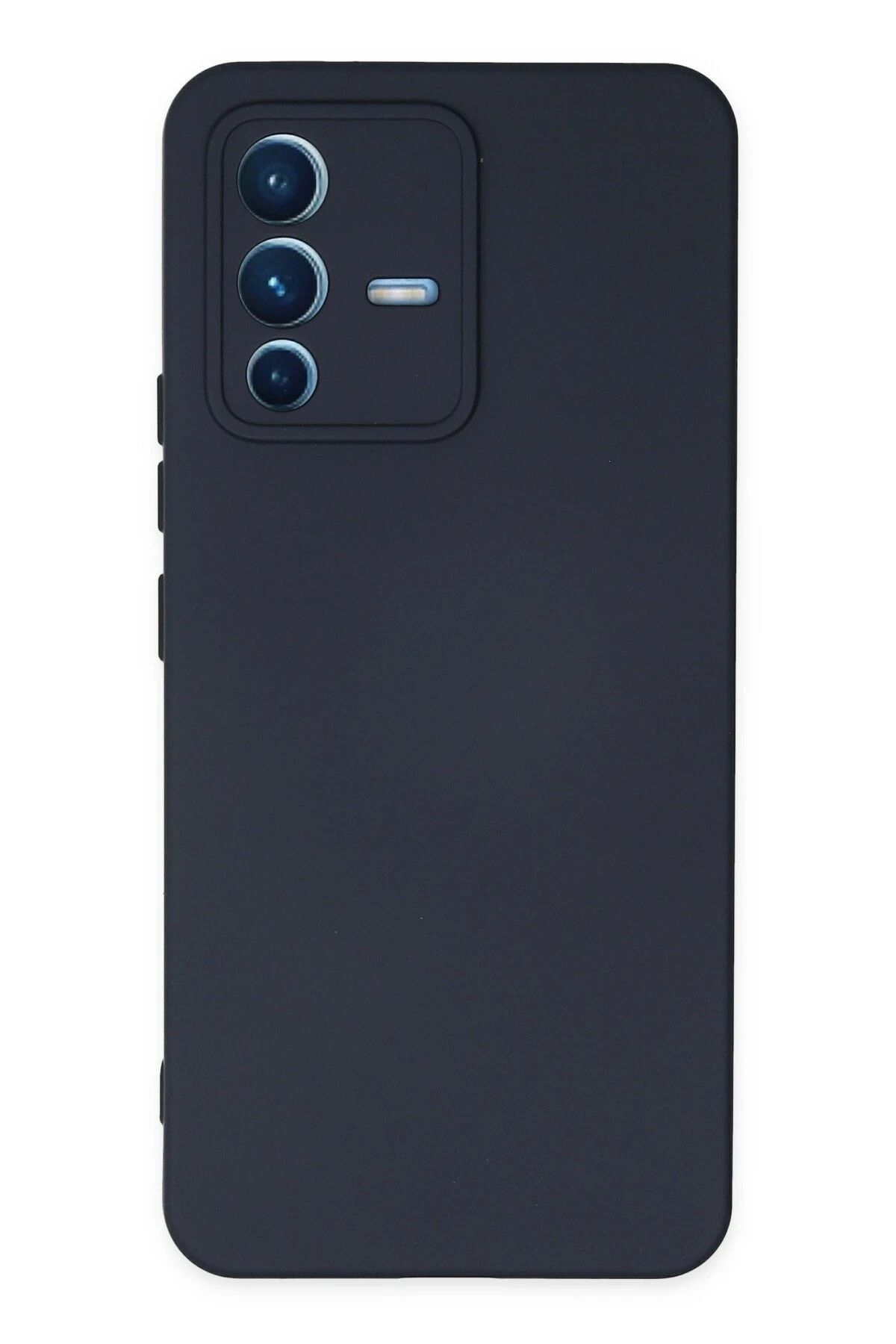 NewFace Vivo V23 5G Kılıf Nano içi Kadife Silikon - Lacivert BSTMY