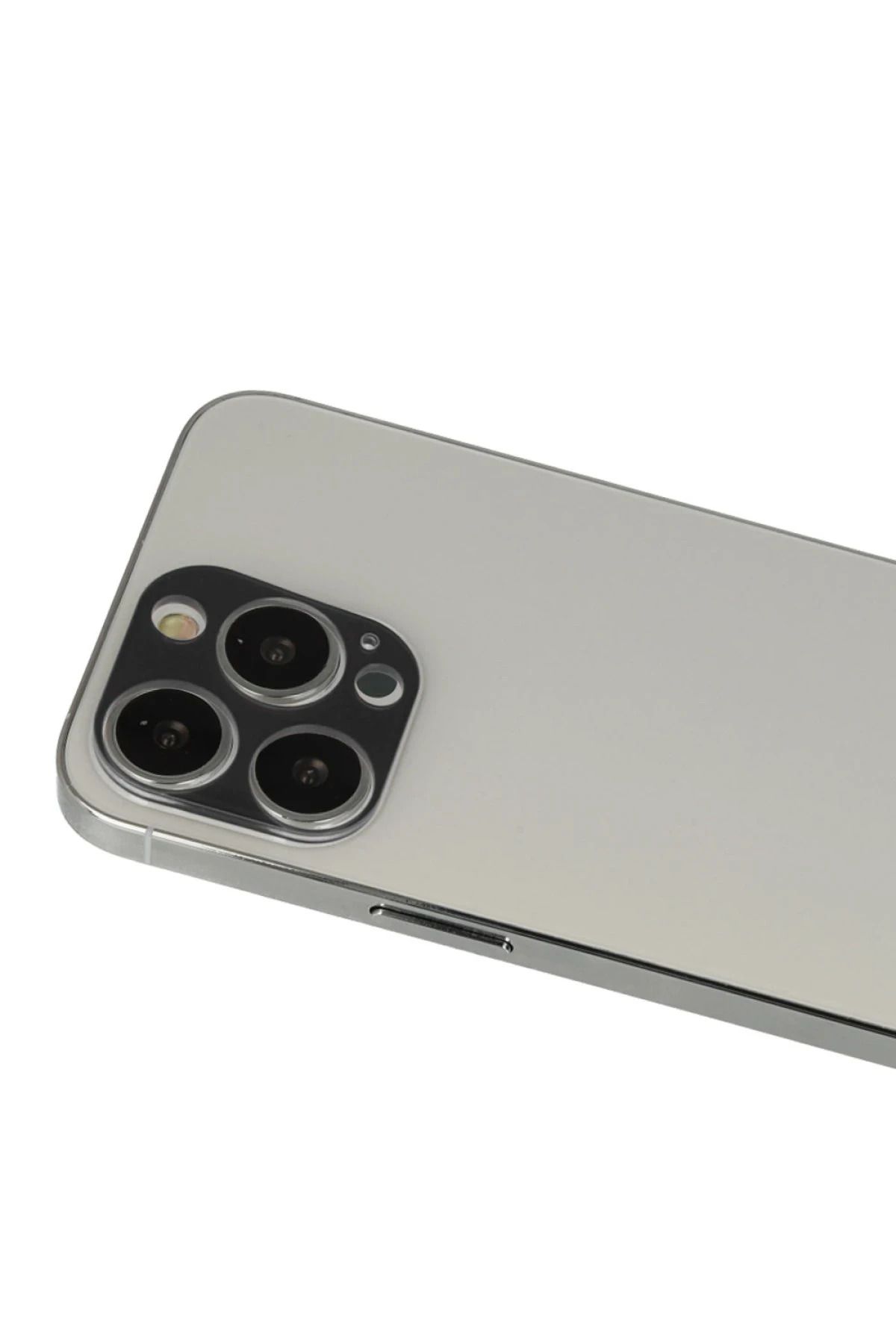 NewFace iPhone 12 Pro Uyumlu Rainbow Kamera Lens Koruma Cam - Siyah ALMLA