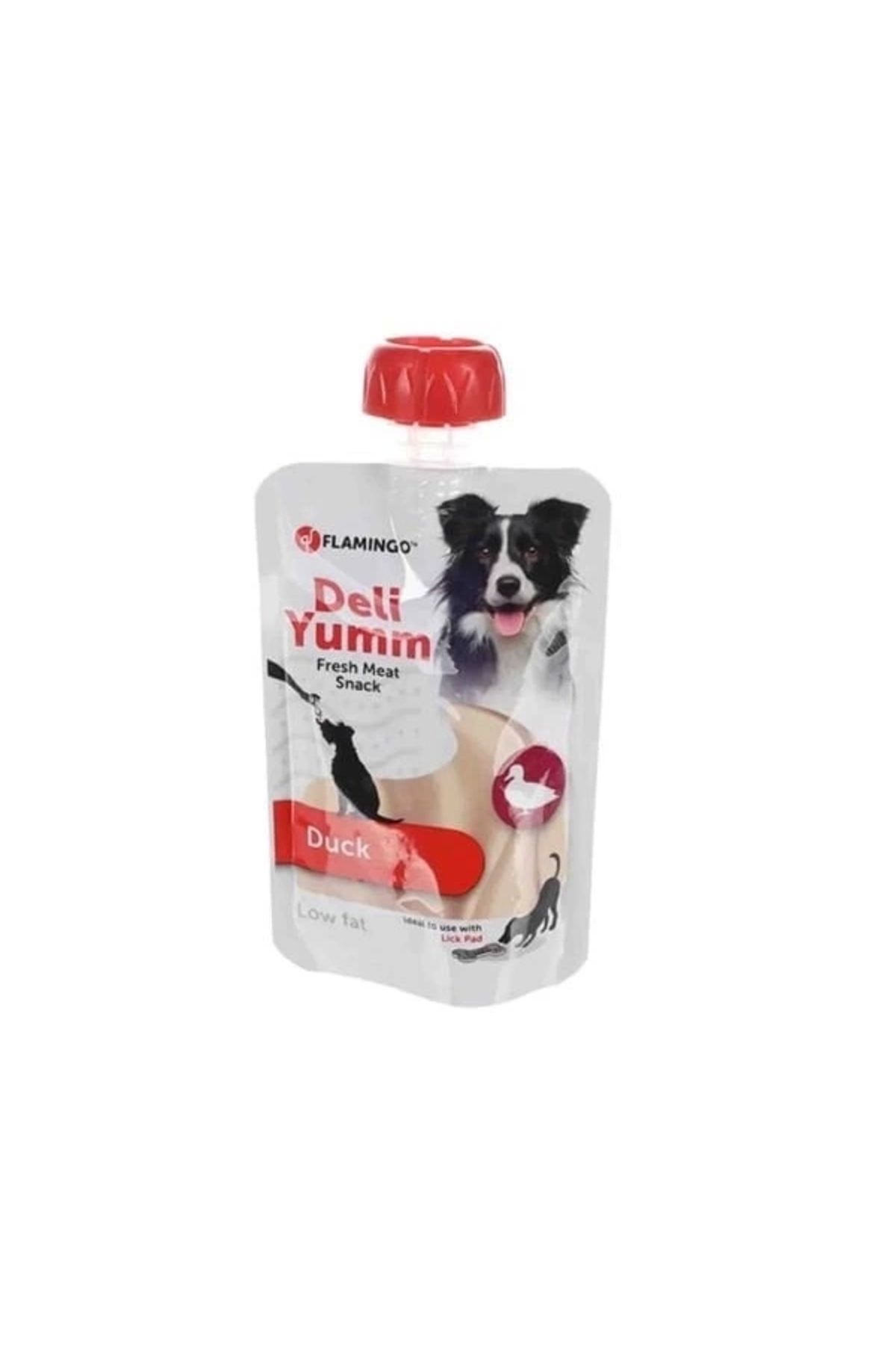 YNT İthalat Flamingo Deli Yumm Taze Ördek Etli Sıvı Köpek Ödül Maması 90 Gr