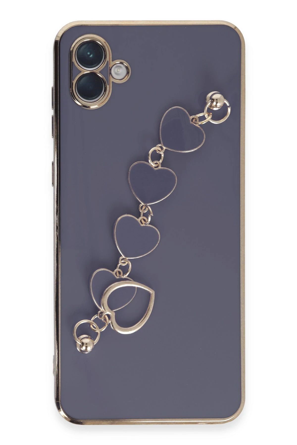 NewFace Samsung Galaxy A04 Kılıf Esila Silikon - Gri HNZRN