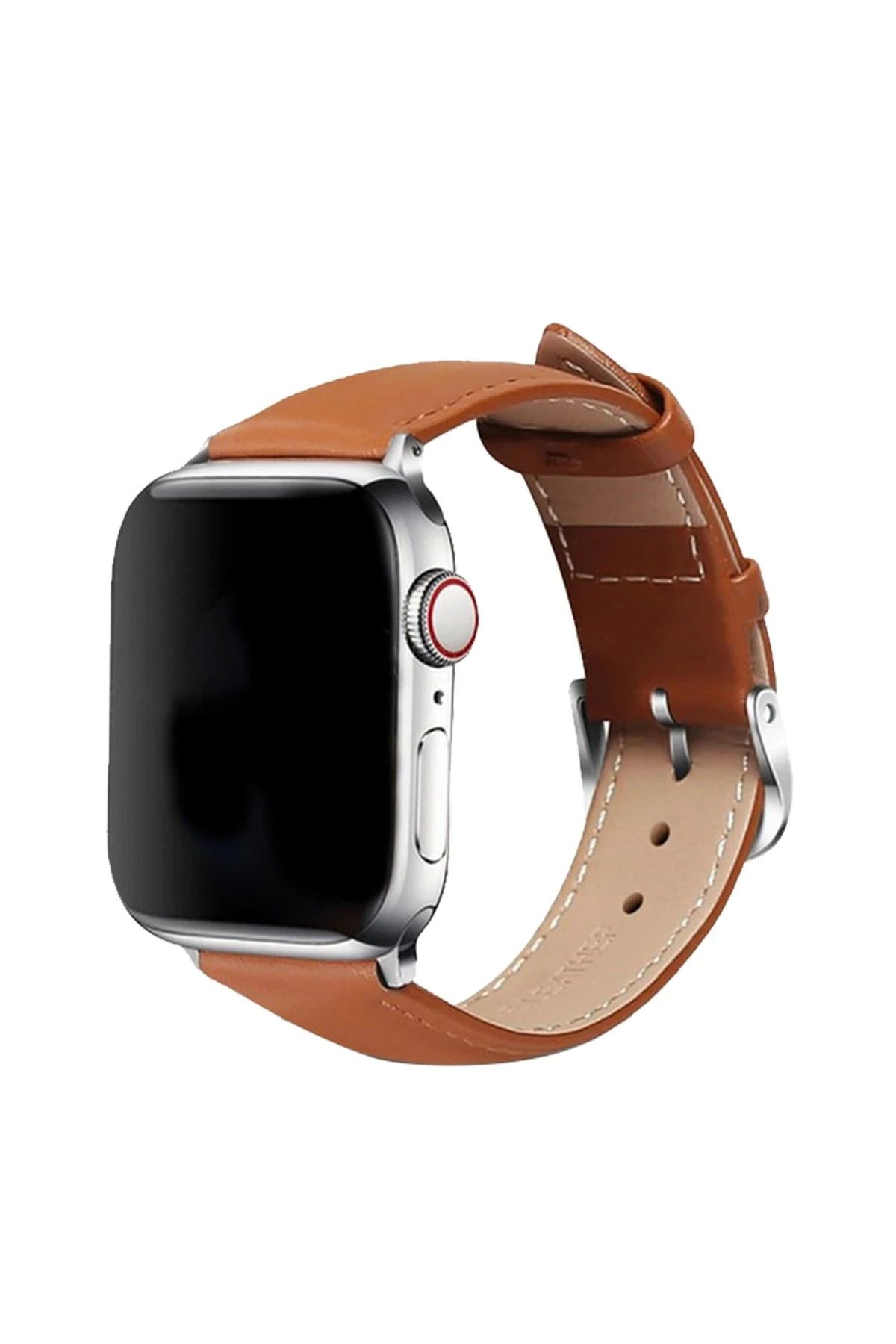 NewFace Apple Watch 42mm NL26 Deri Kordon - Taba BSTMY
