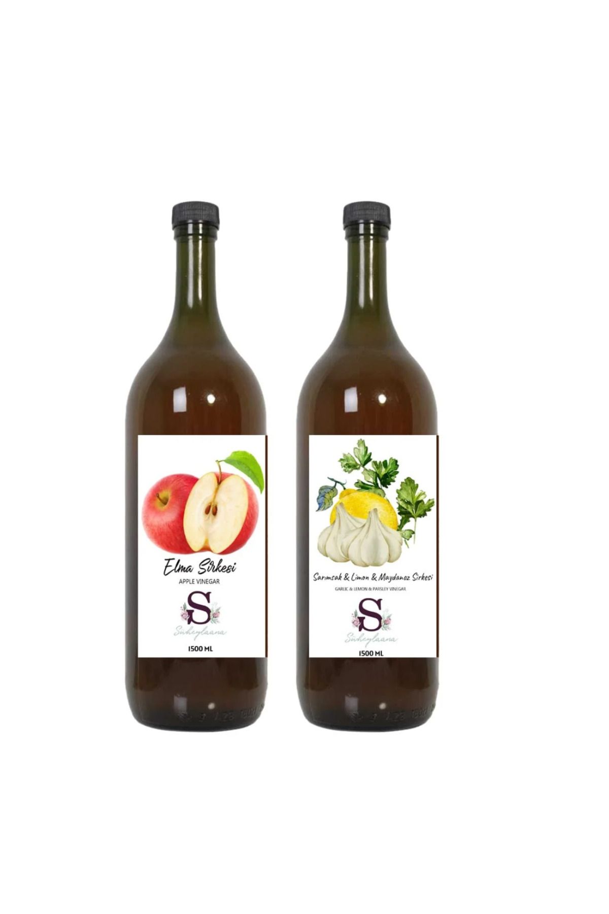 Süheylaana Doğal Elma ve Sarımsak & Limon &Maydanoz Sirkesi 1500 ml