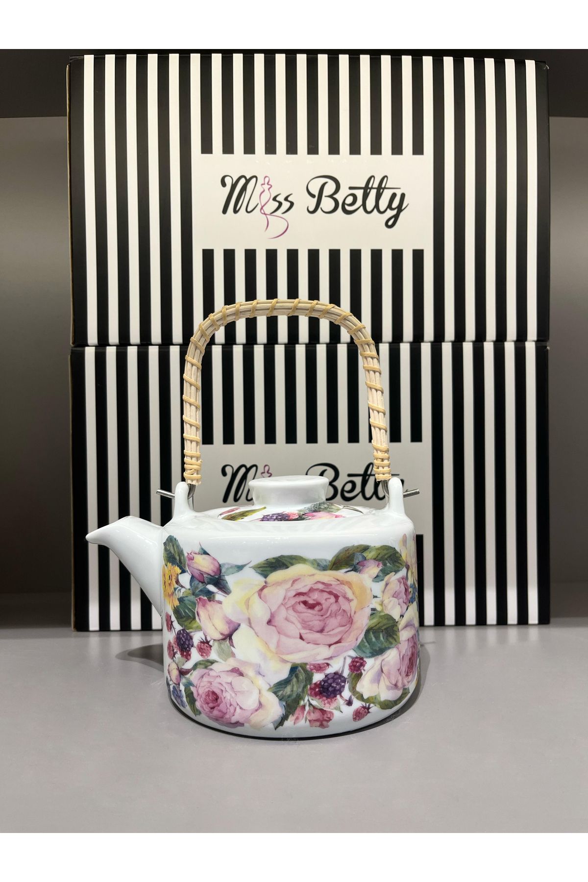 Miss Betty Rose Deluxe Hasır Saplı Demlik