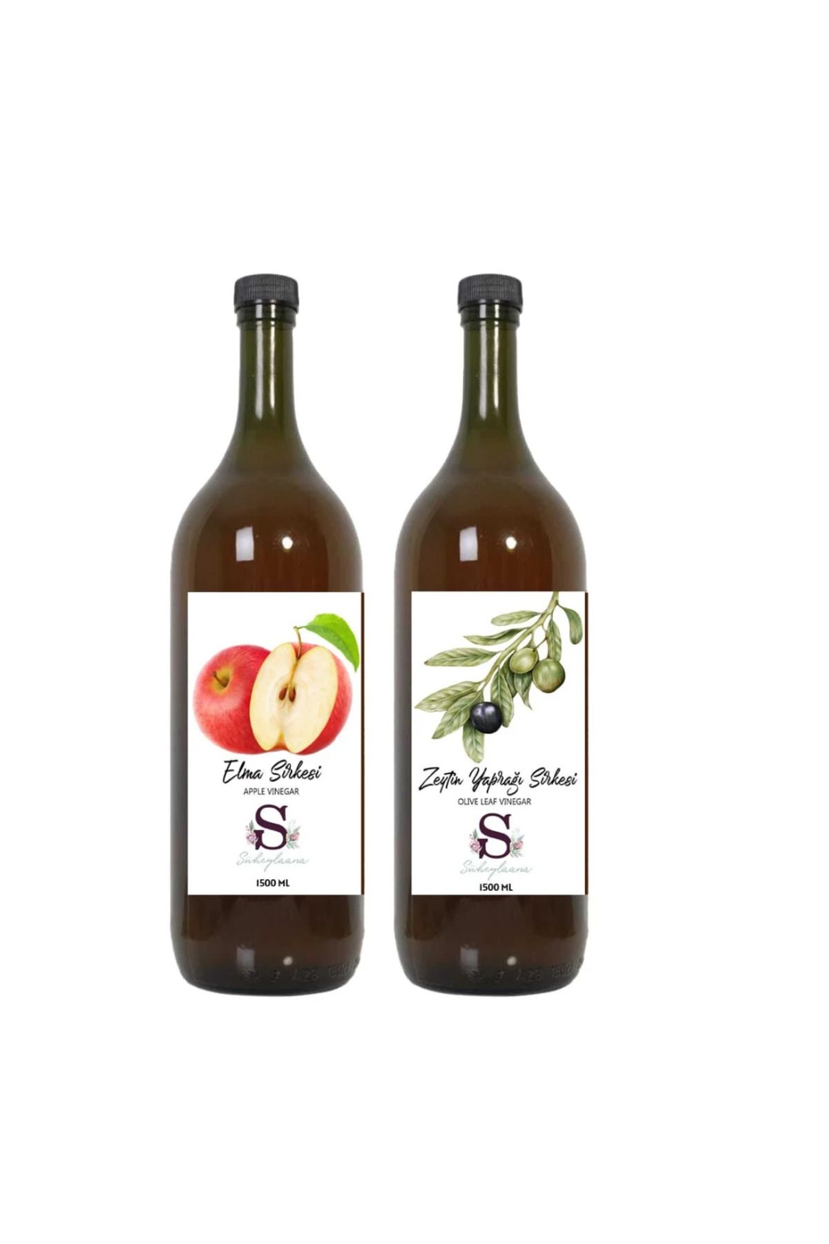 Süheylaana Doğal Elma ve Zeytin Yaprağı Sirkesi 1500 ml