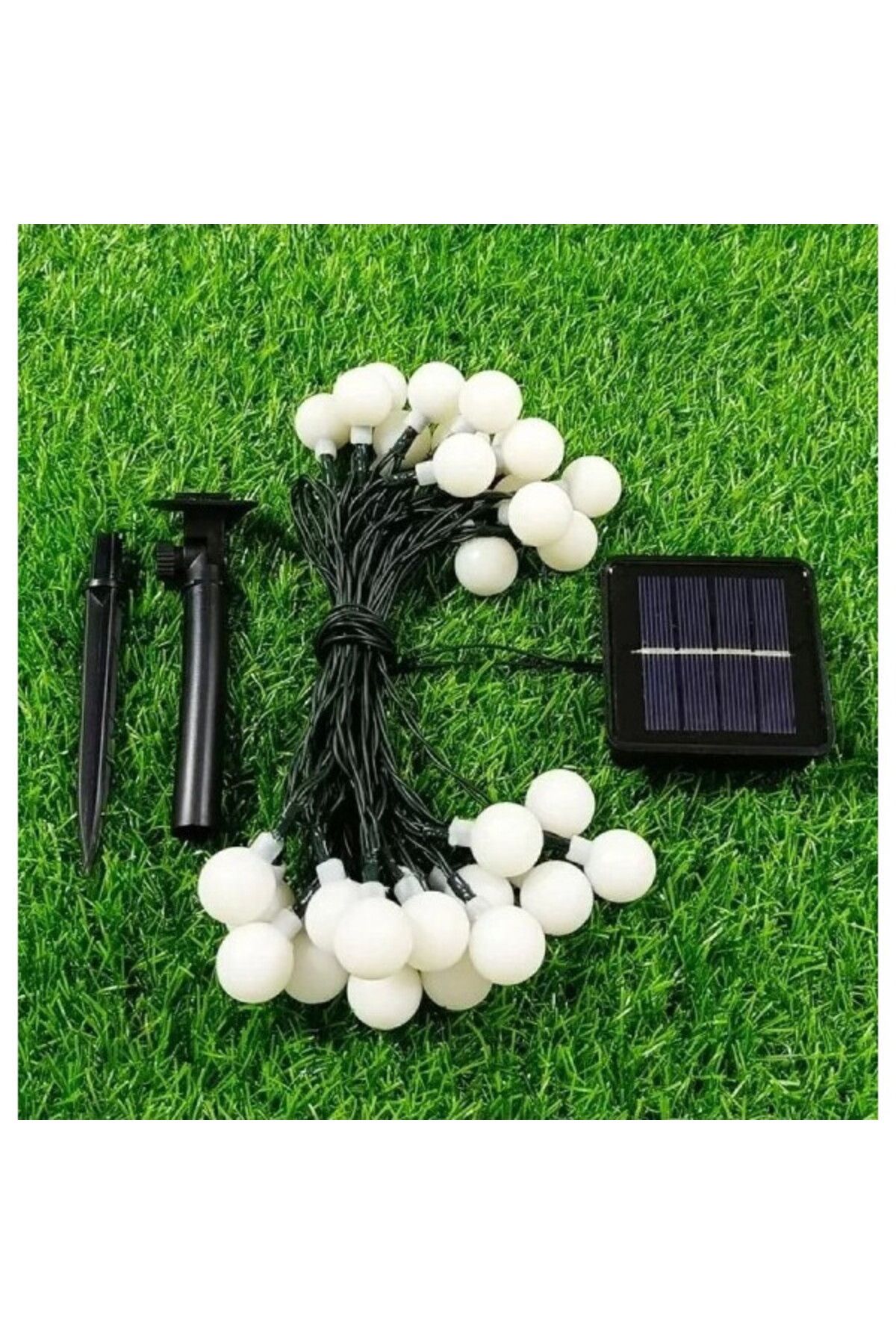 HobiDünyasıElif Solar 5m 28 Led Top Gün Işığı Siyah Kablolu