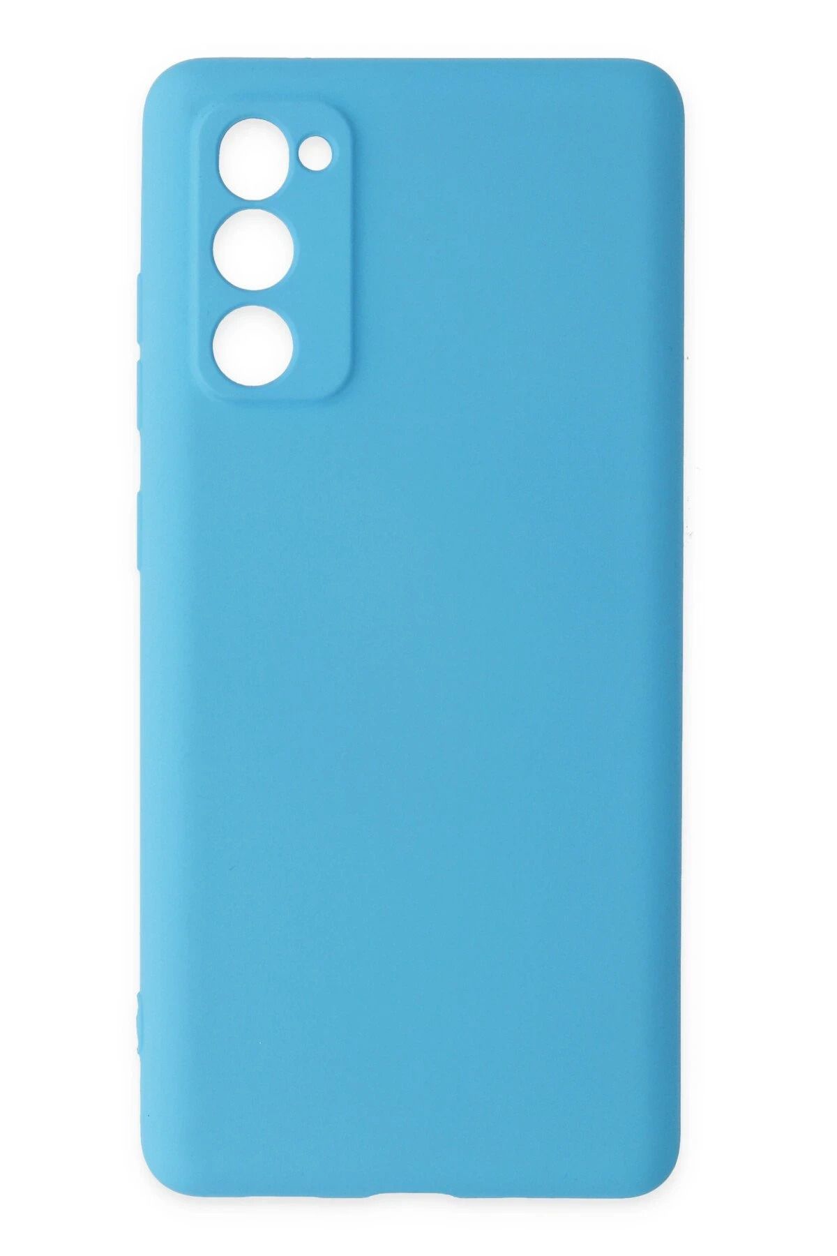 NewFace Galaxy S20 FE Kılıf Nano içi Kadife Silikon - Mavi