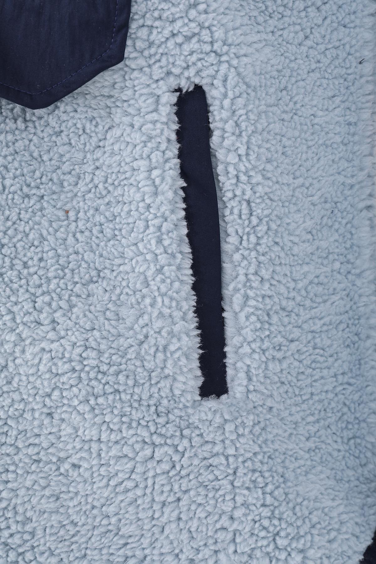 MARATON Comfort Kadın Kapüşonlu Sisli Mavi Sweatshirt görsel 6