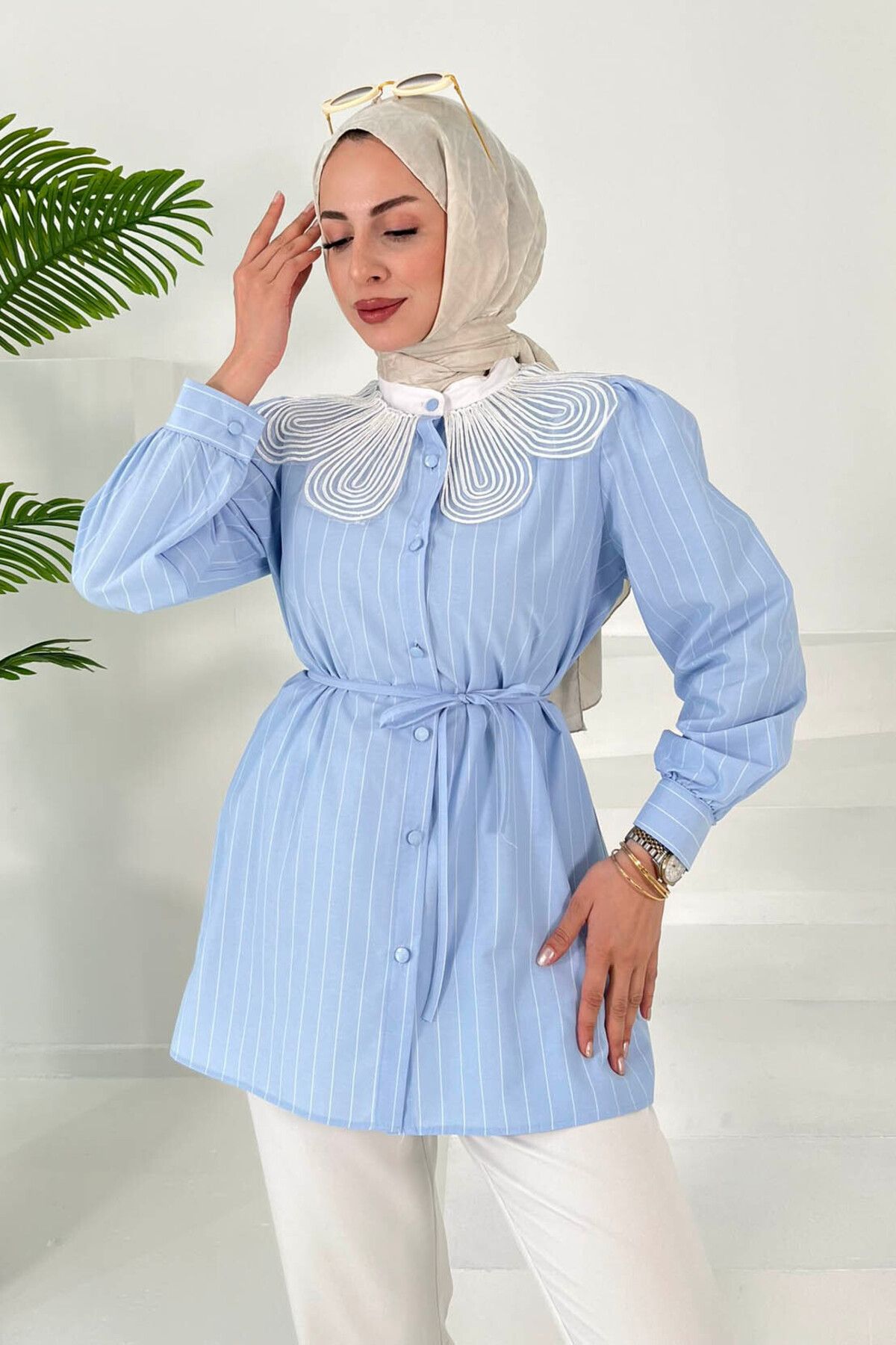 TOFİSA Çizgili Tunik Bebe Mavi - 27000