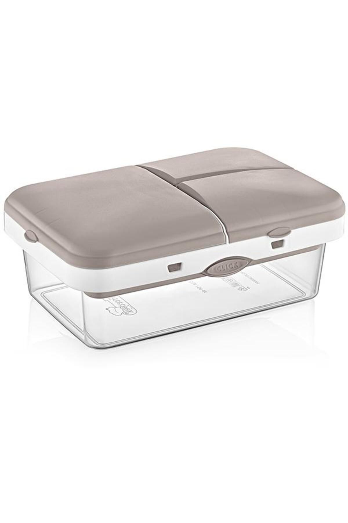 Okyanus Home-Mink-Transparent 4-Compartment Lunch Box with Click 2