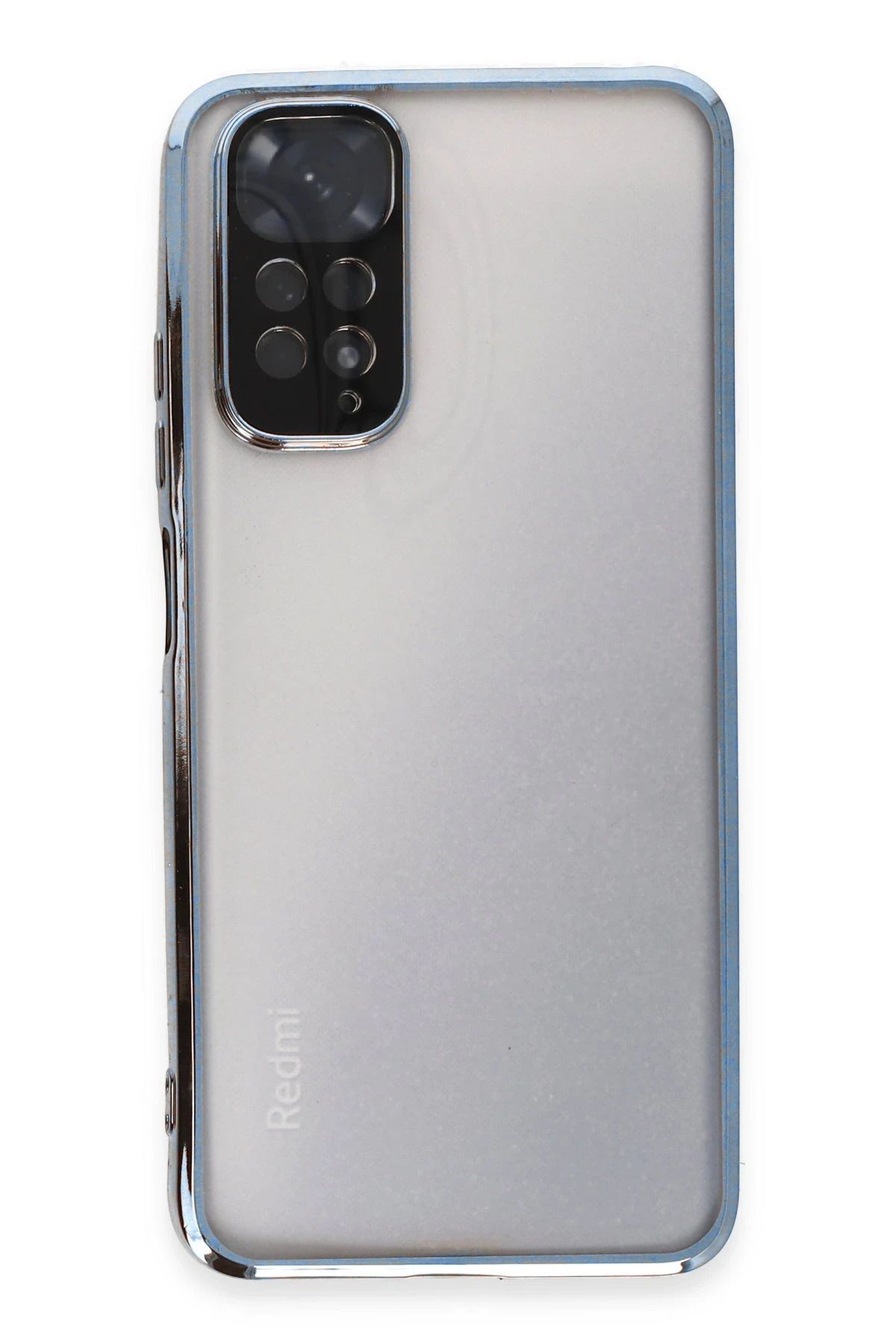 NewFace Xiaomi Redmi Note 12S Kılıf Lensli Silikon - Açık Mavi JOJUA