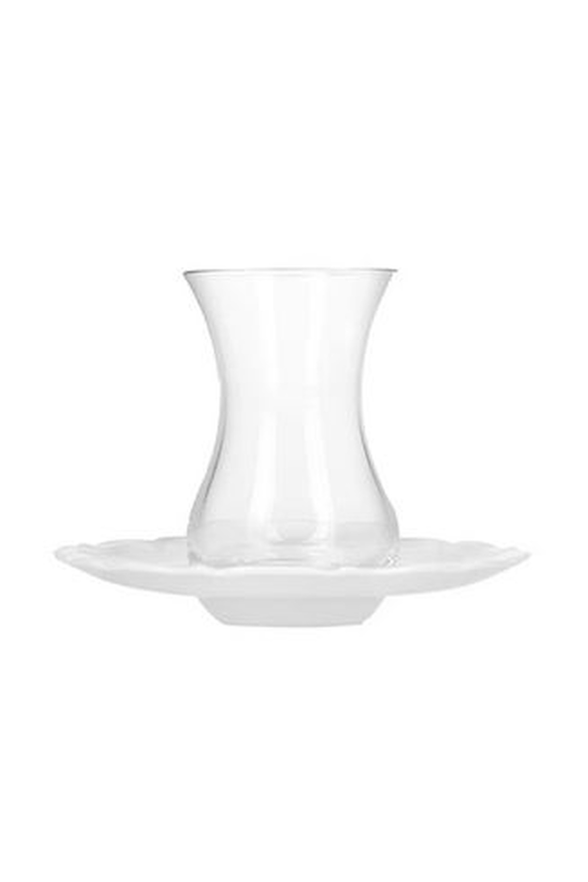 Mask-Porland White Relief Tea Plates 6 Pcs 12 cm (Design Preventing Sugar from Soaking) 3