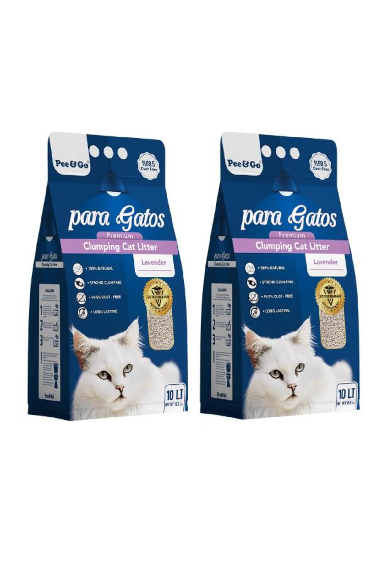 Glipet Paragatos Lavantalı İnce Taneli Kedi Kumu 10 LT 2'li Paket