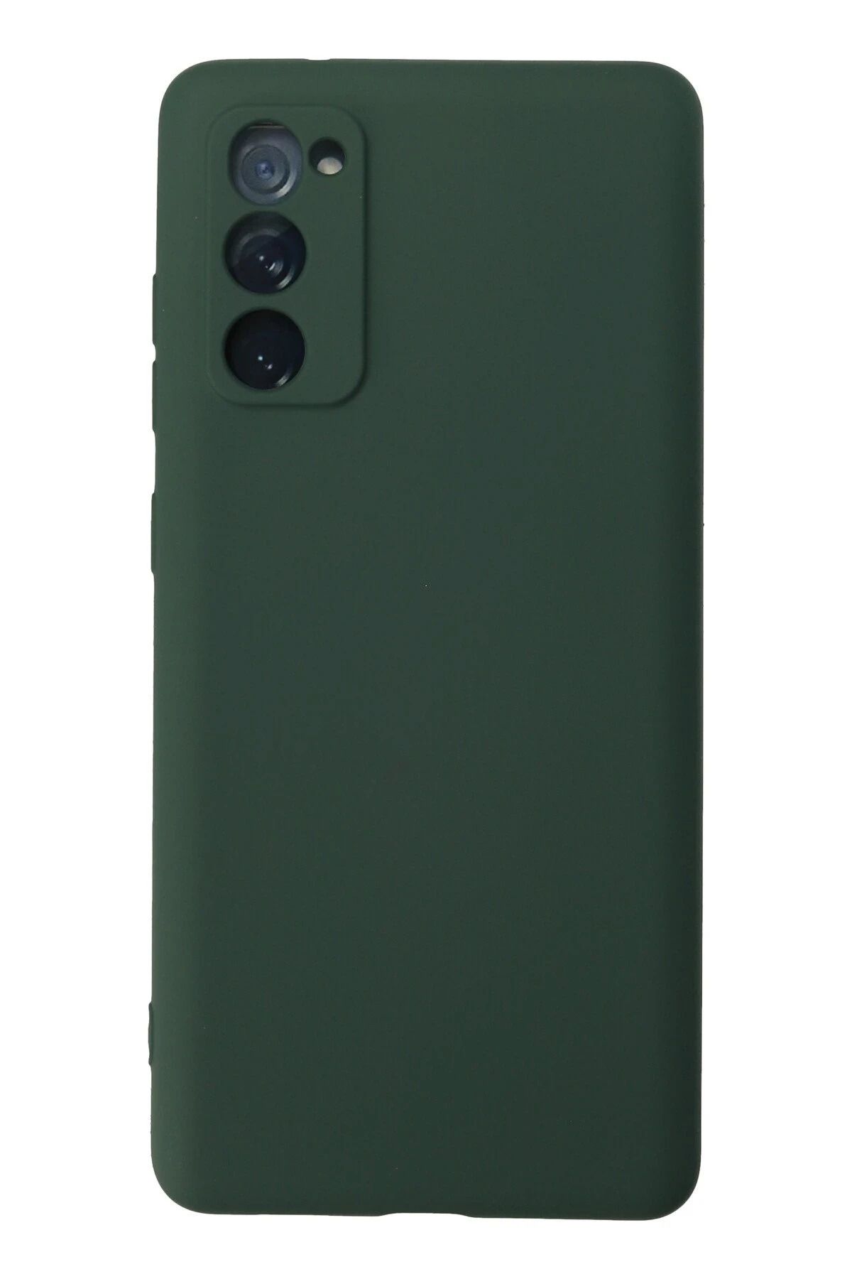 NewFace Samsung Galaxy S20 FE Kılıf Nano içi Kadife Silikon - Koyu Yeşil BSTMY