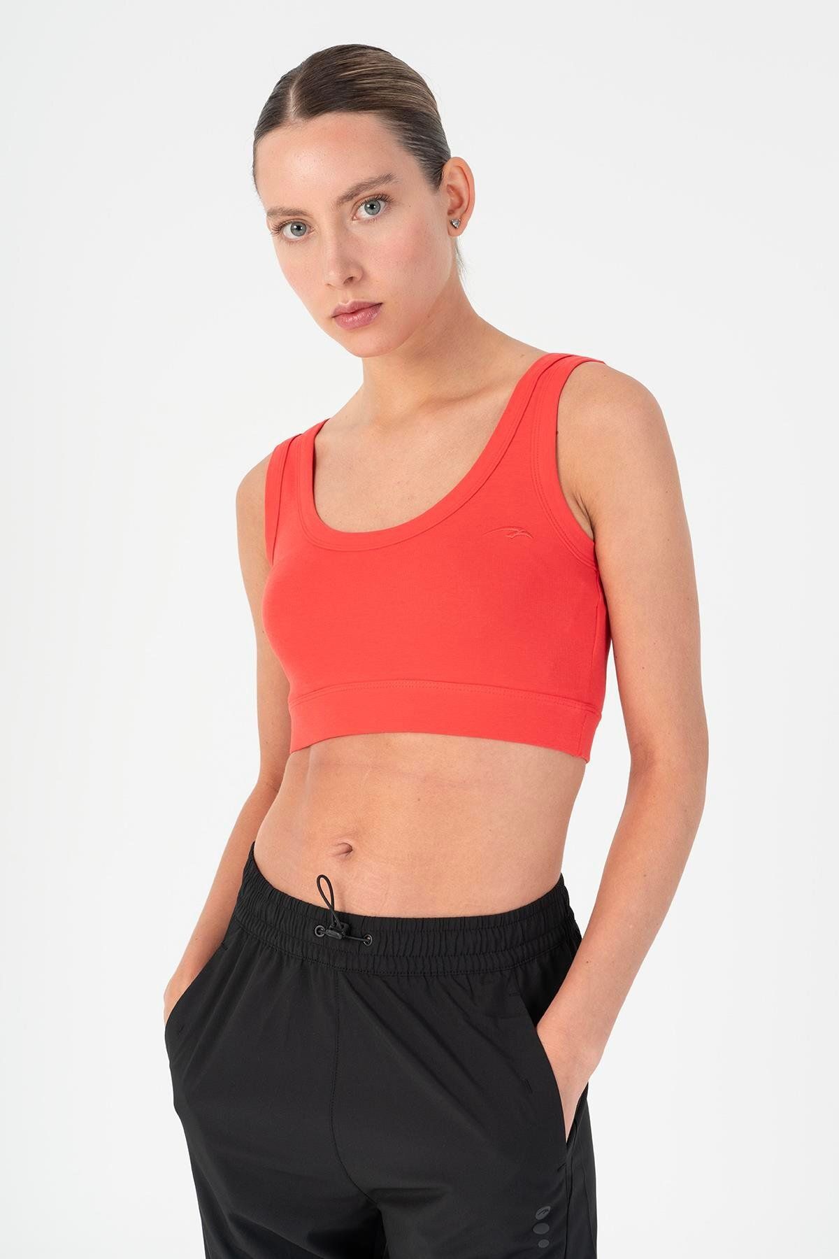 MARATON SlimFit Kadın U Yaka Kolsuz Nar Bra 23060