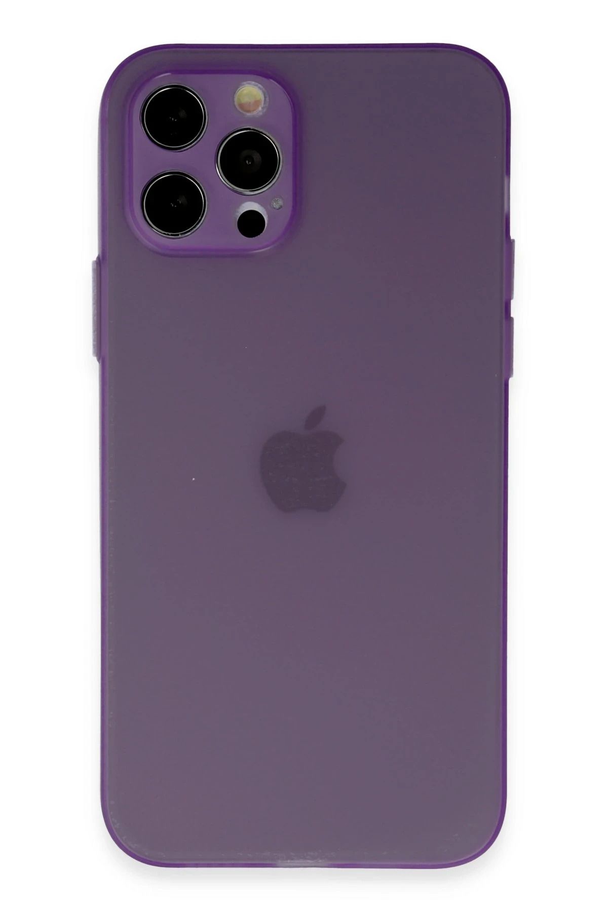 NewFace iPhone 12 Pro Kılıf Silikon - Koyu Mor FLKRY
