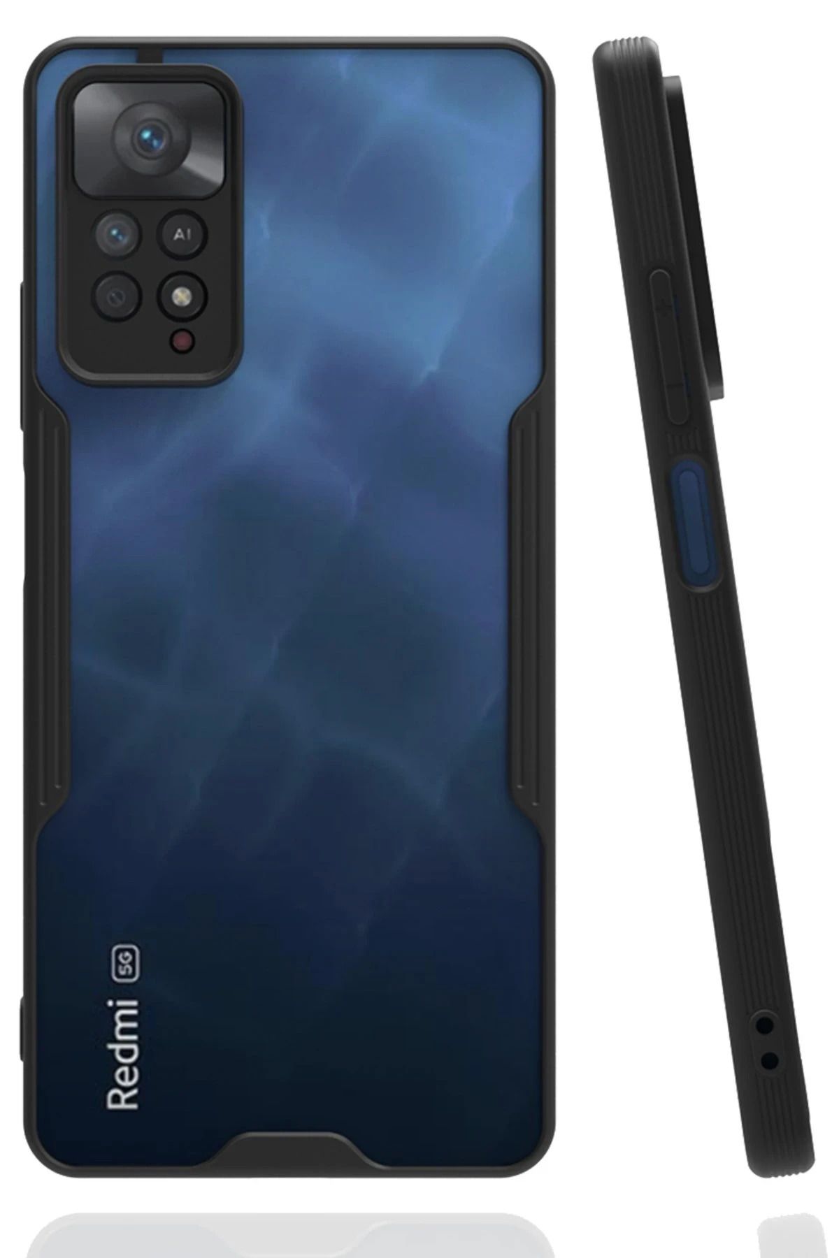 NewFace Xiaomi Redmi Note 11 Pro Kılıf Platin Silikon - Siyah LZWDR
