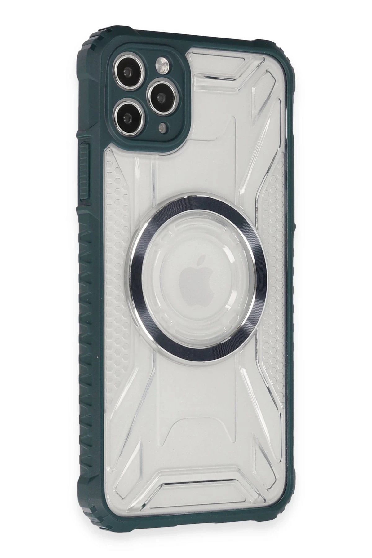 NewFace iPhone 11 Pro Kılıf Prag Magneticsafe Kapak - Koyu Yeşil JOJUA