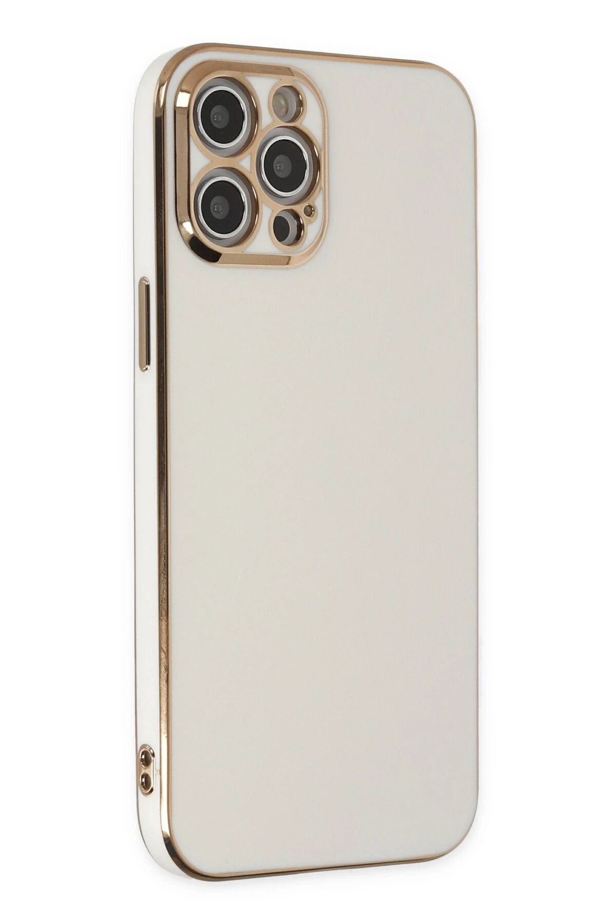 NewFace iPhone 12 Pro Max Kılıf Volet Silikon - Beyaz YNSMR