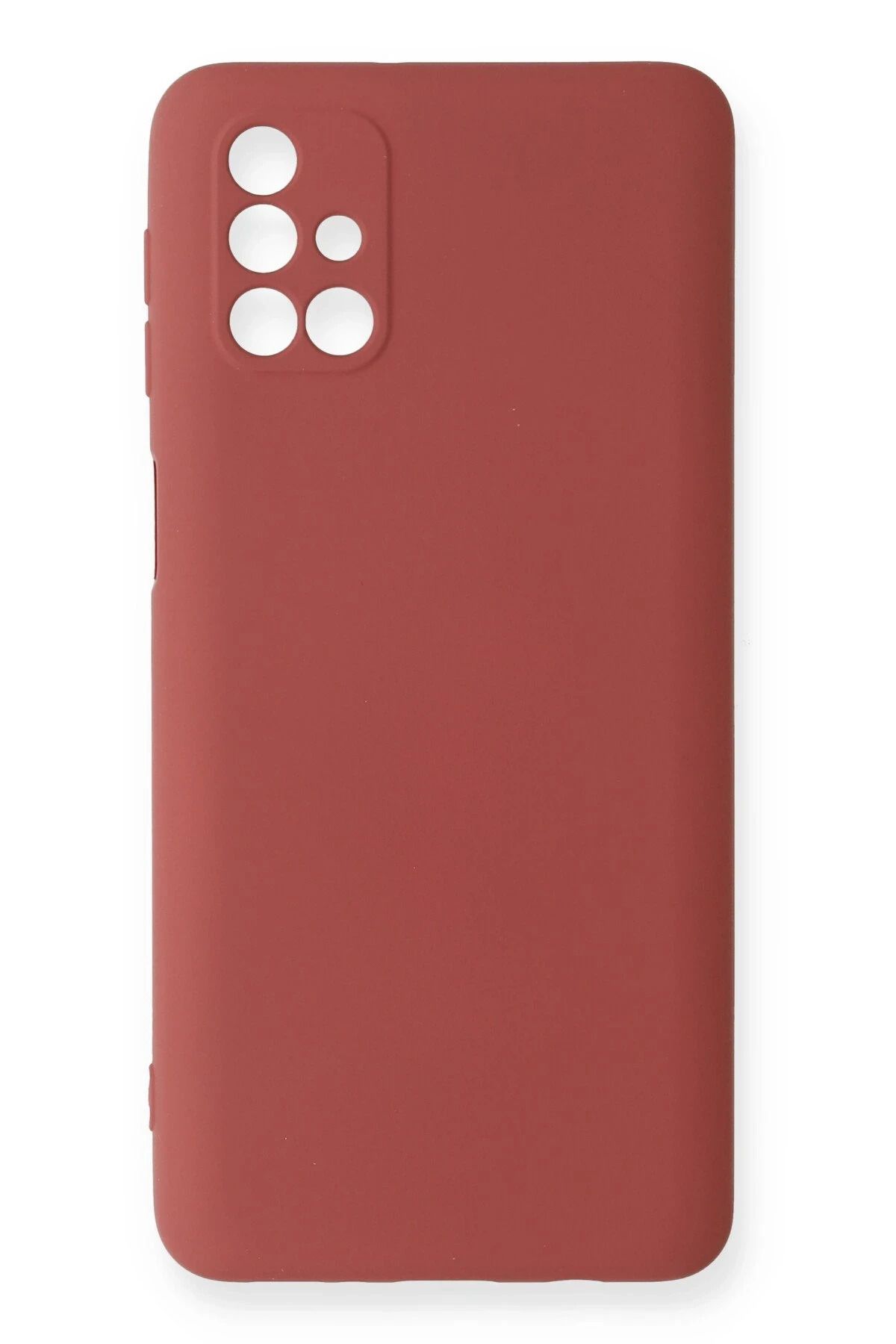 NewFace Galaxy M31S Uyumlu Kılıf Nano içi Kadife Silikon - Kiremit INSLM