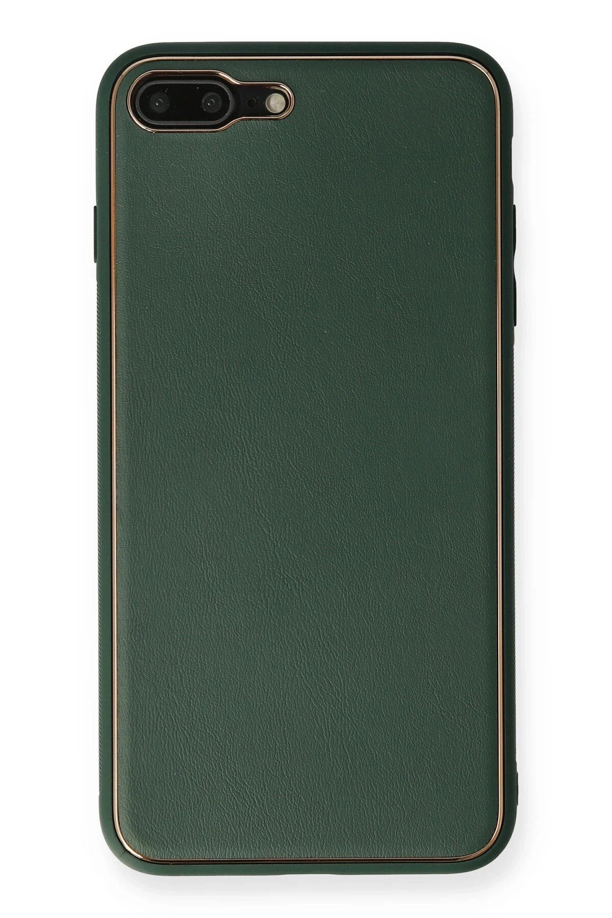 NewFace iPhone 8 Plus Kılıf Coco Deri Silikon Kapak - Yeşil JOJUA